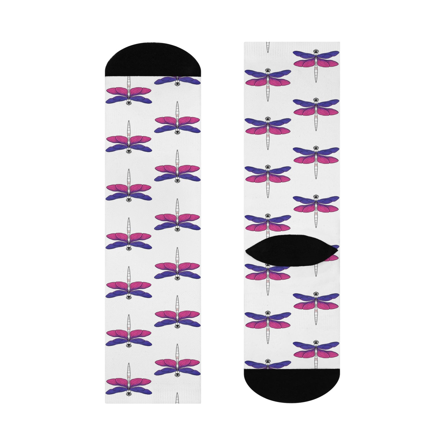 Dragonfly | Bi Pride | Cushioned Crew Socks