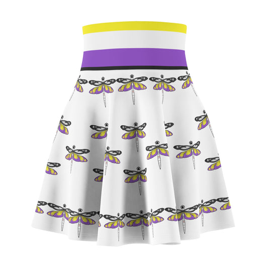 Non Binary Pride | Dragonflies | Skater Skirt