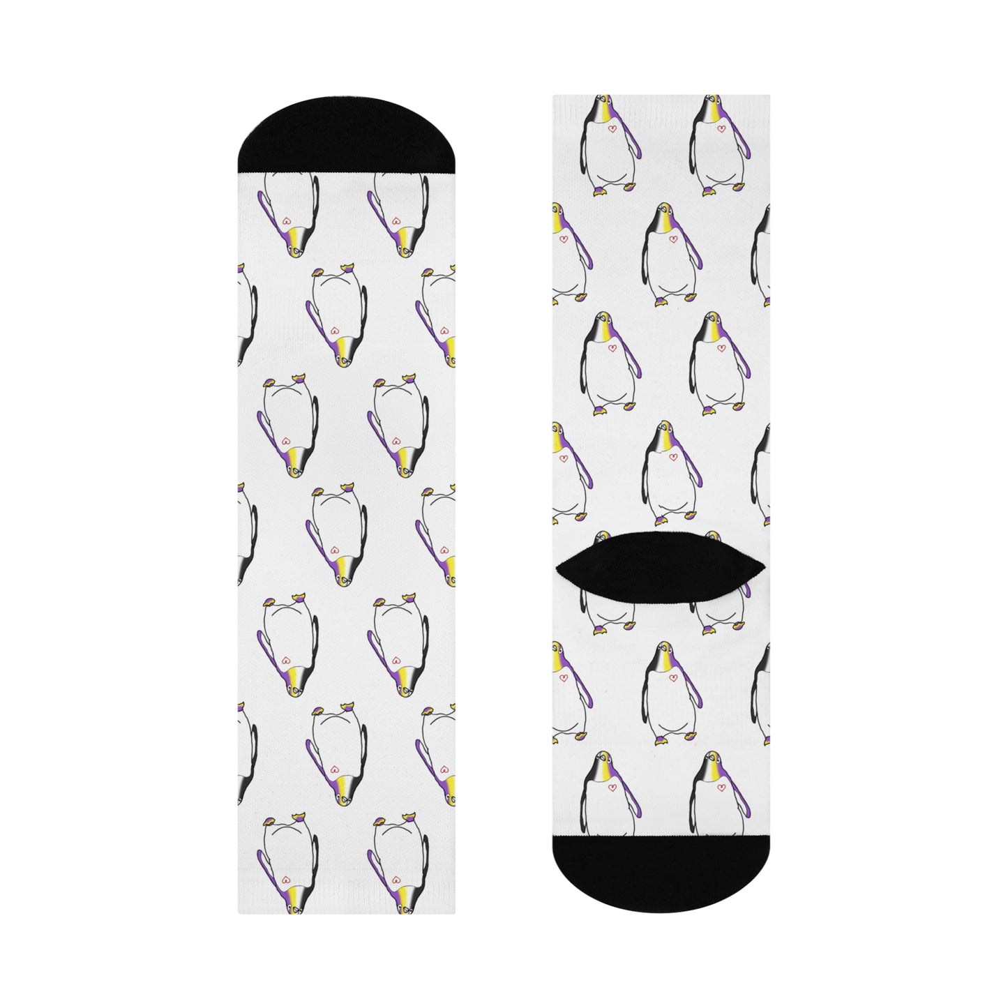 Penguin | Non Binary Pride | Cushioned Crew Socks