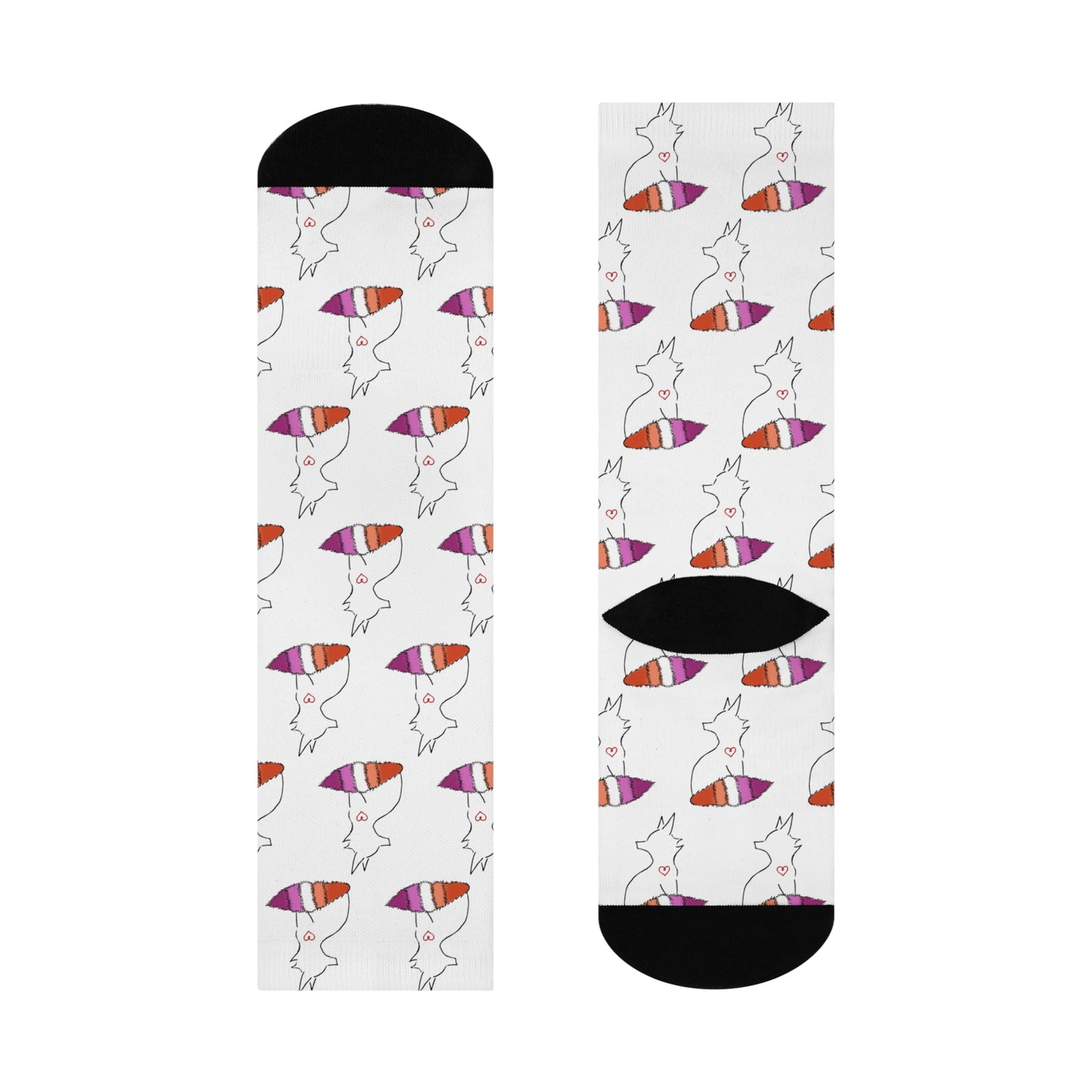 Fox | Lesbian Pride | Cushioned Crew Socks