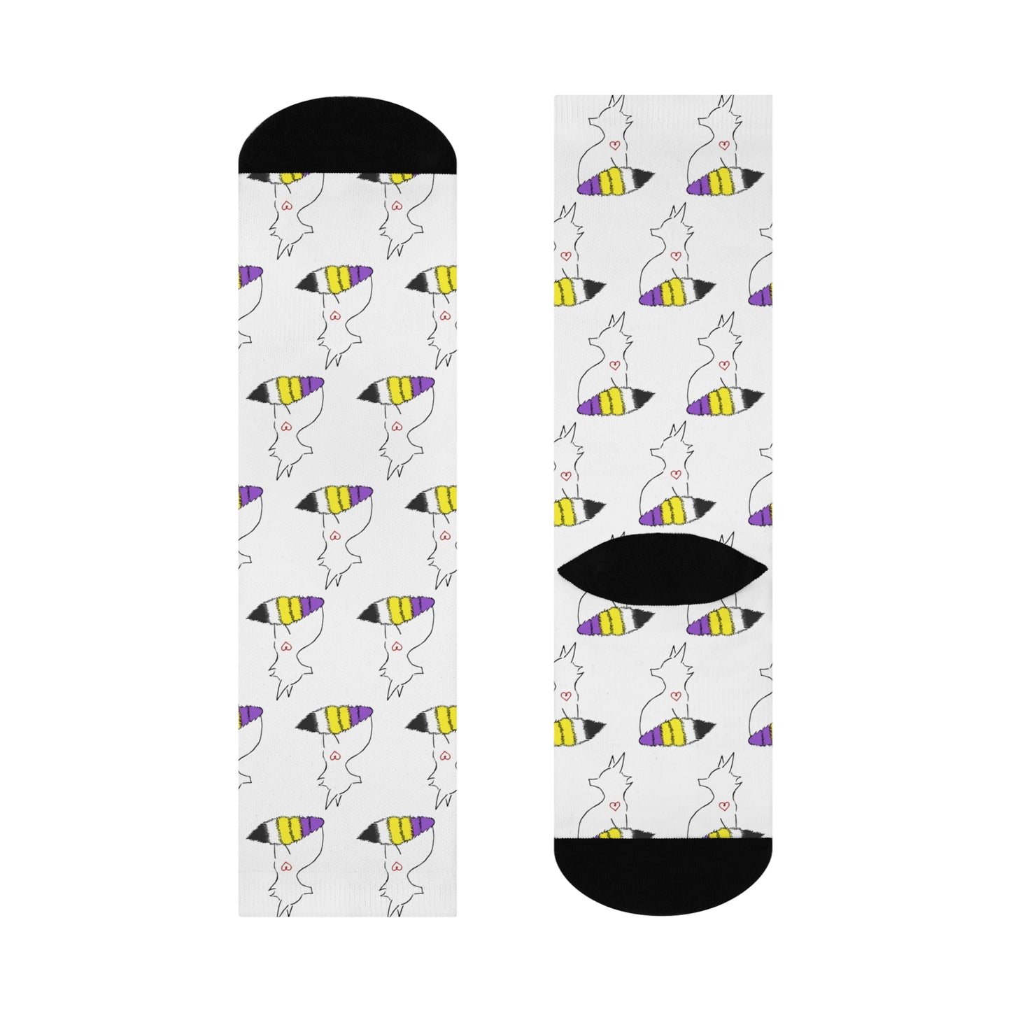 Fox | Non Binary Pride | Cushioned Crew Socks