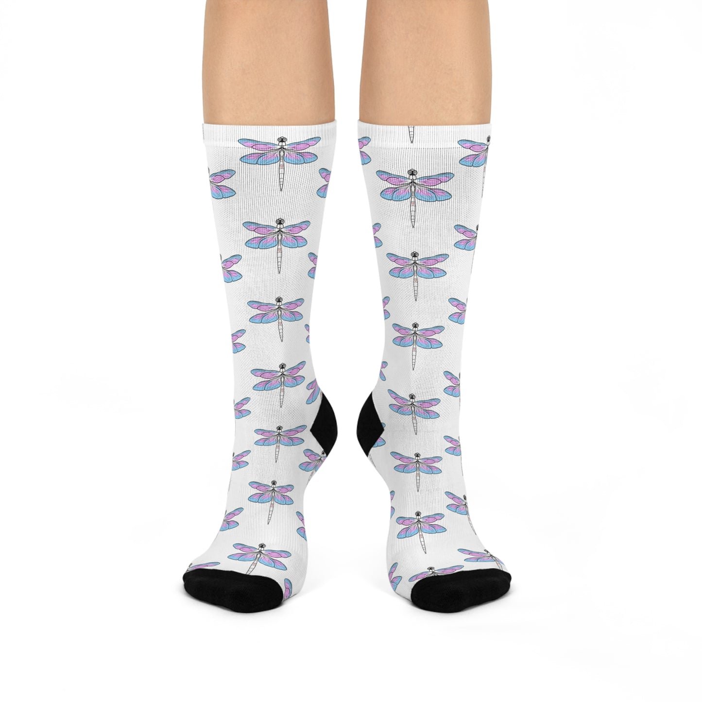 Dragonfly | Trans Pride | Cushioned Crew Socks