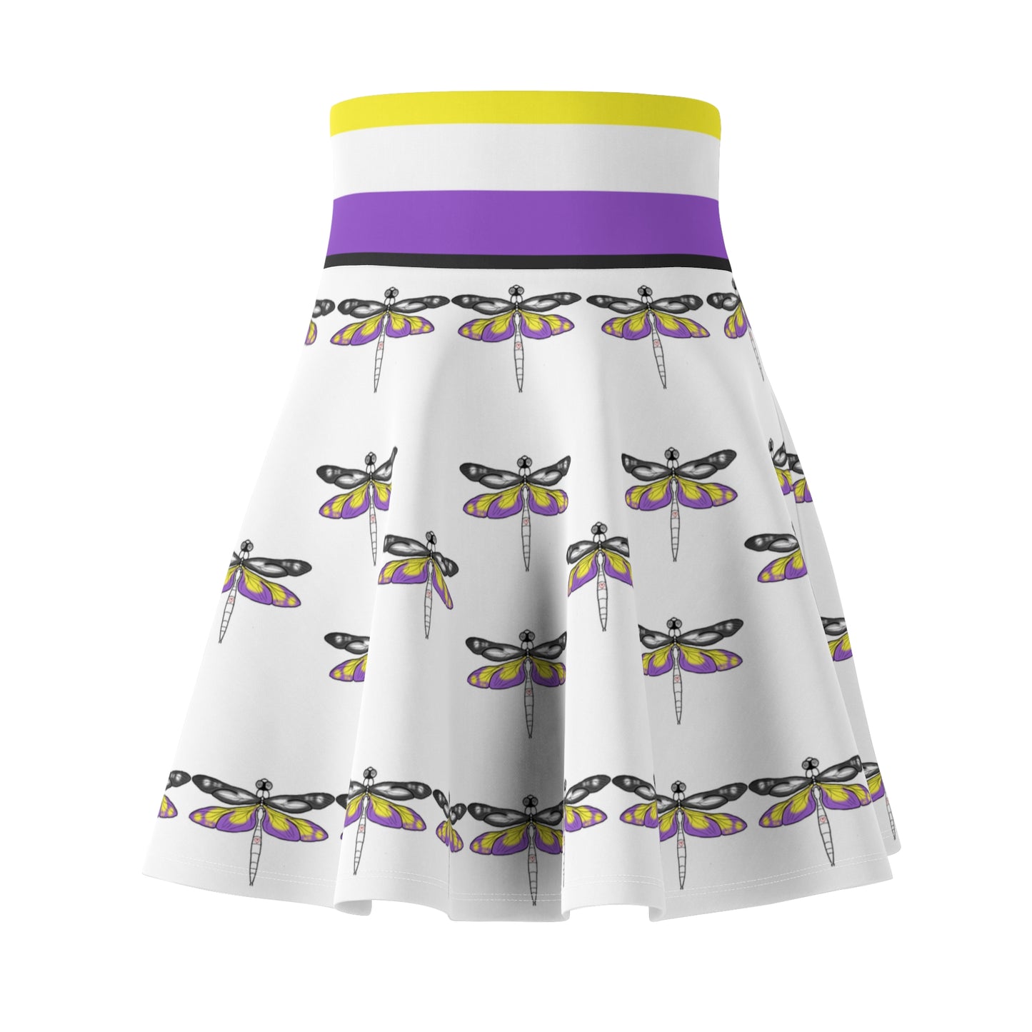 Non Binary Pride | Dragonflies | Skater Skirt