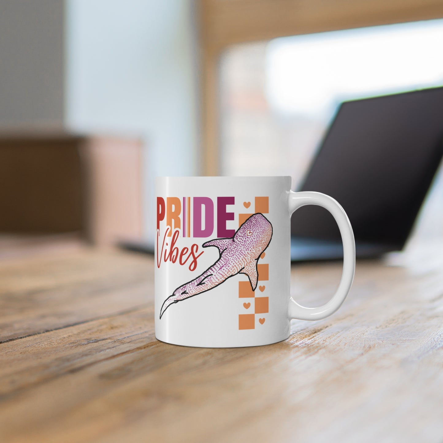 Whaleshark Pride Vibes | 11 oz. Coffee Mug | Lesbian Pride