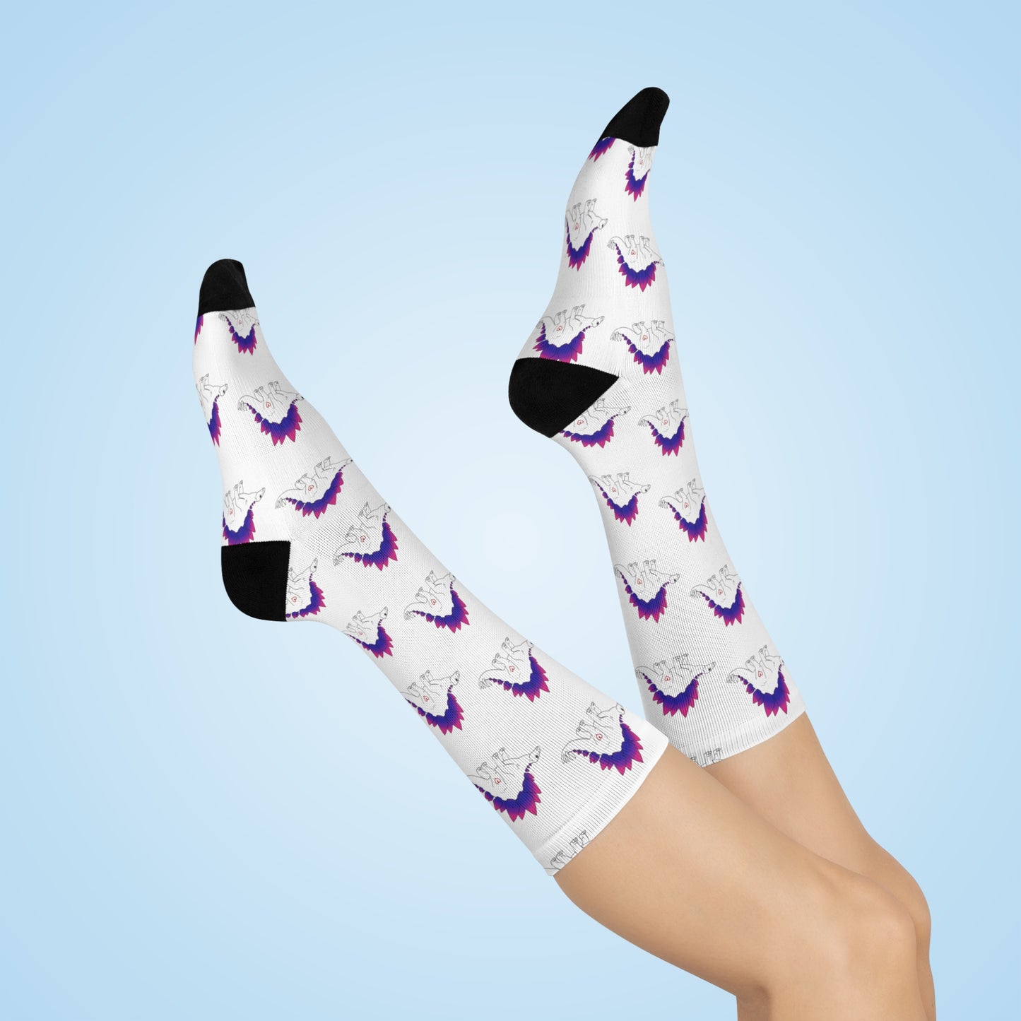 Stegosaurus | Bi Pride | Cushioned Crew Socks