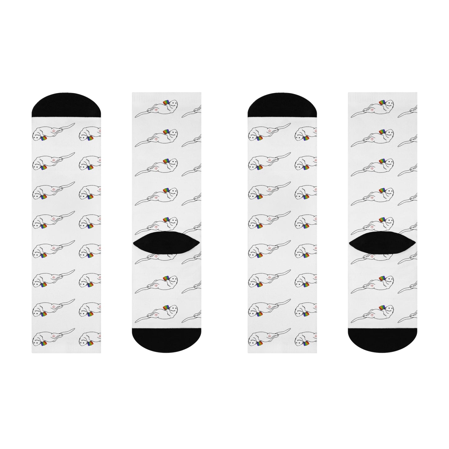 Otter | Rainbow Pride | Cushioned Crew Socks
