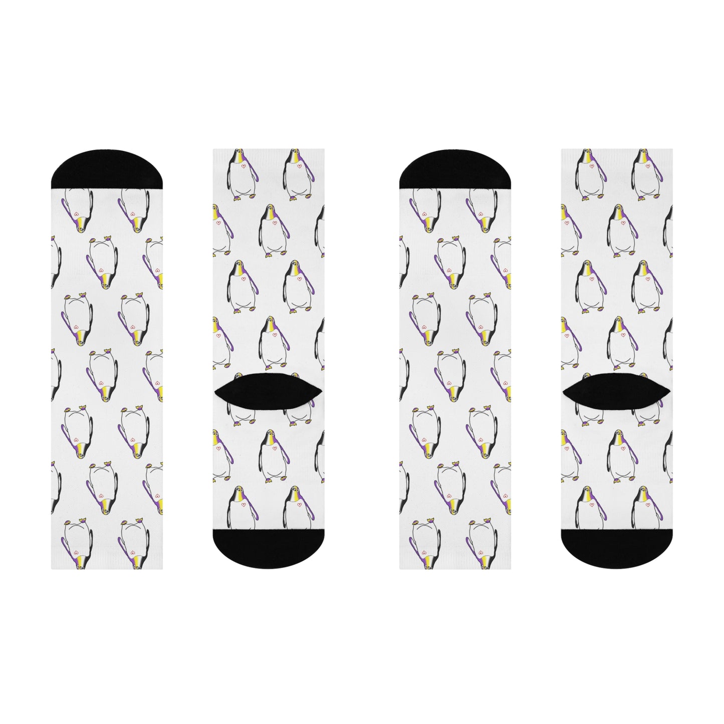 Penguin | Non Binary Pride | Cushioned Crew Socks
