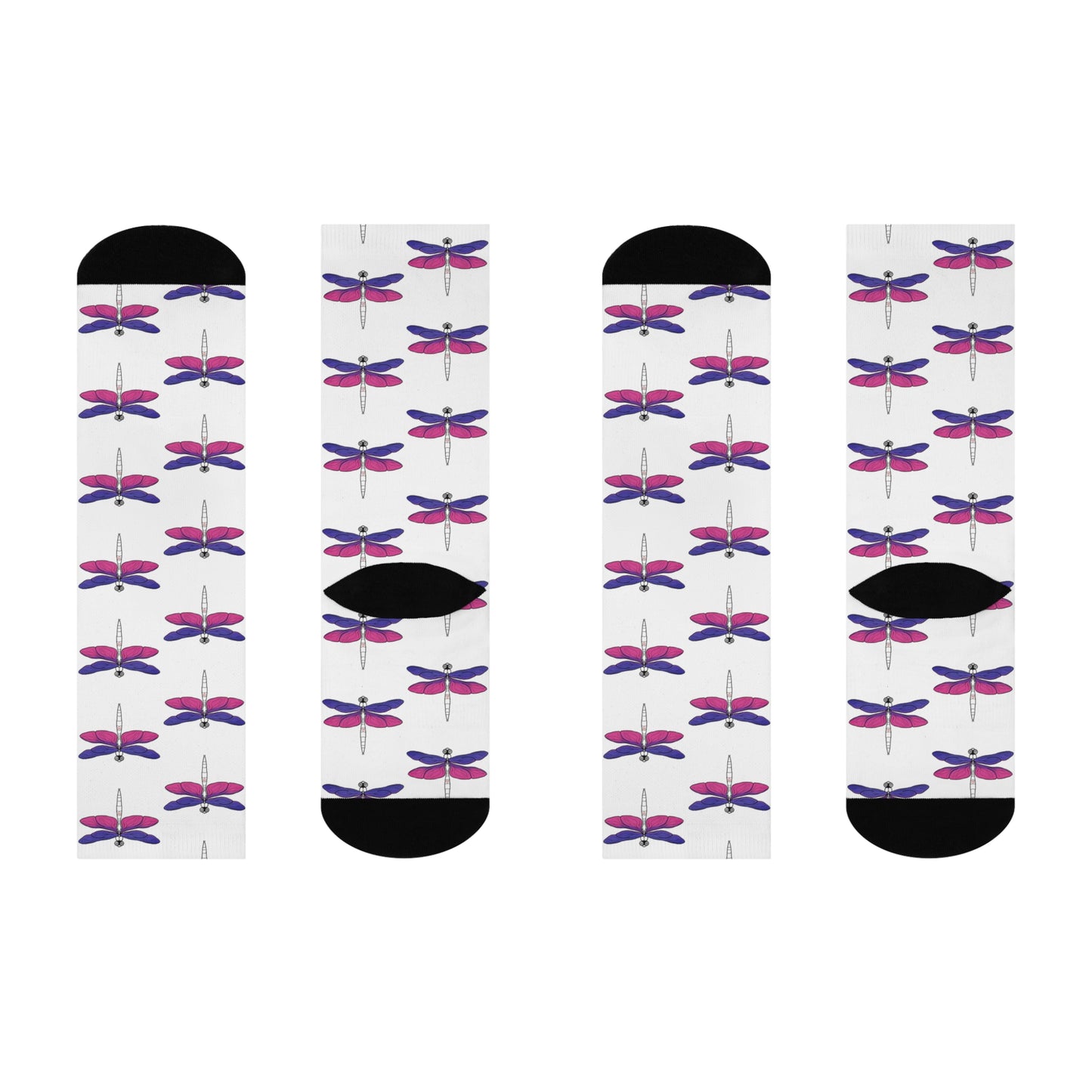 Dragonfly | Bi Pride | Cushioned Crew Socks