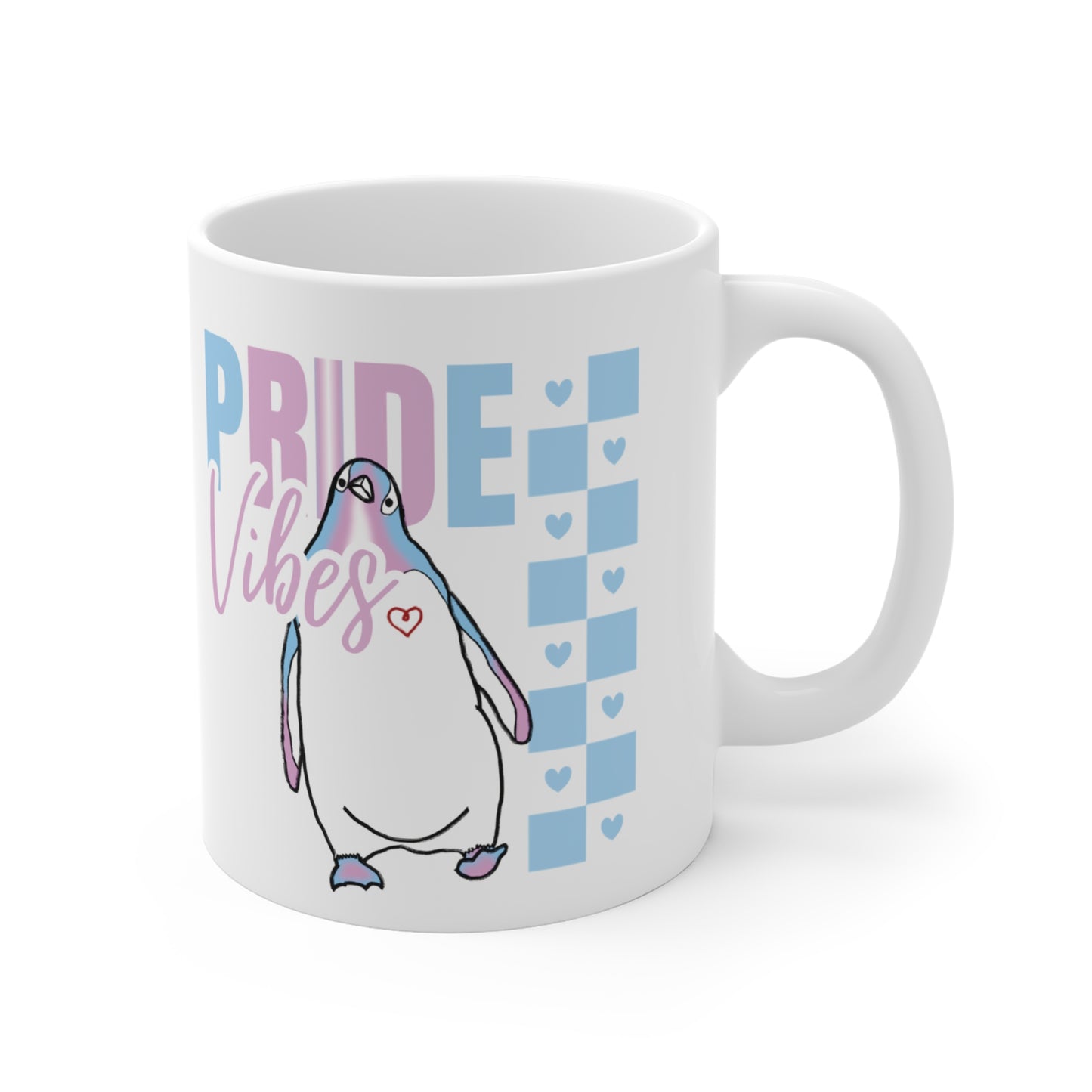 Penguin Pride Vibes | 11 oz. Coffee Mug | Trans Pride