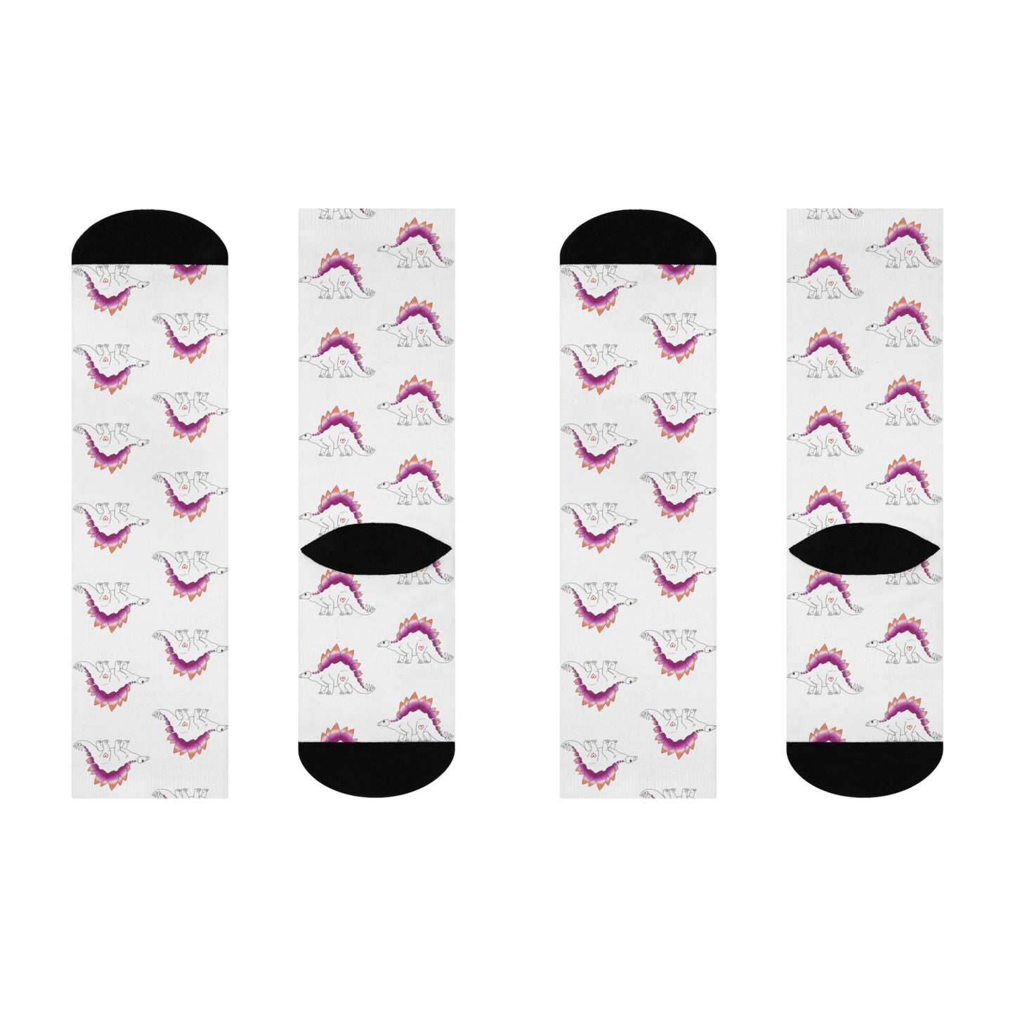 Stegosaurus | Lesbian Pride | Cushioned Crew Socks