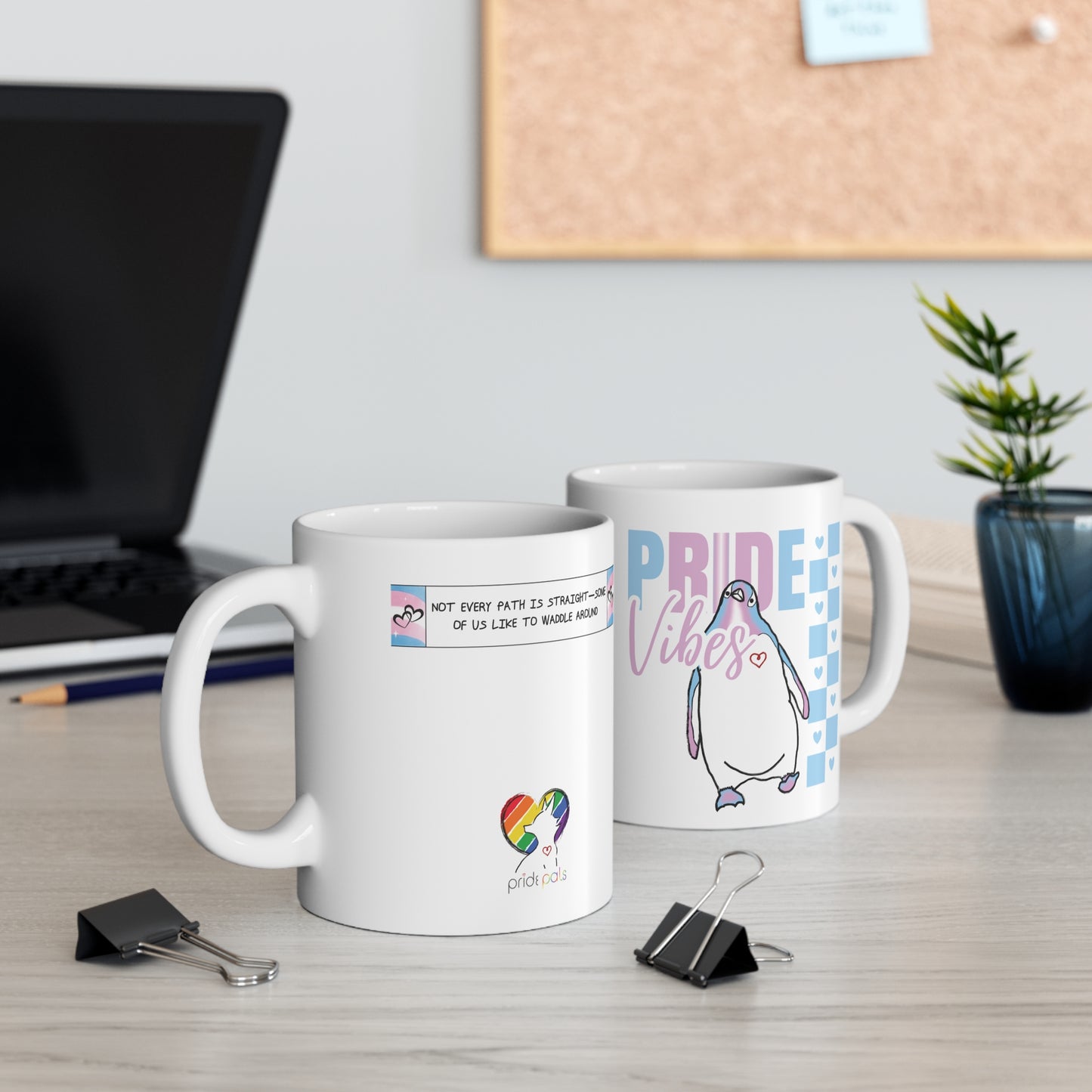 Penguin Pride Vibes | 11 oz. Coffee Mug | Trans Pride