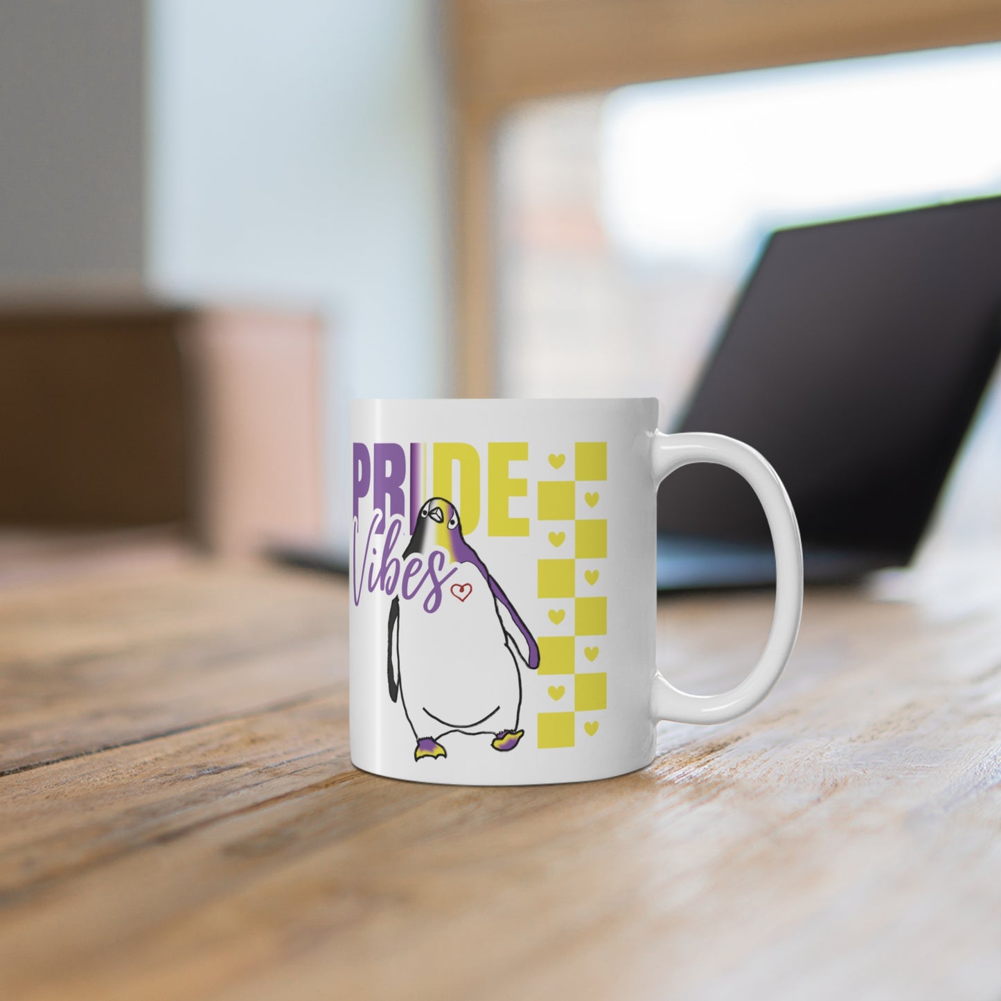 Penguin Pride Vibes | 11 oz. Coffee Mug | Non Binary Pride