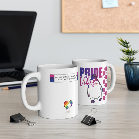 Penguin Pride Vibes | 11 oz. Coffee Mug | Bi Pride