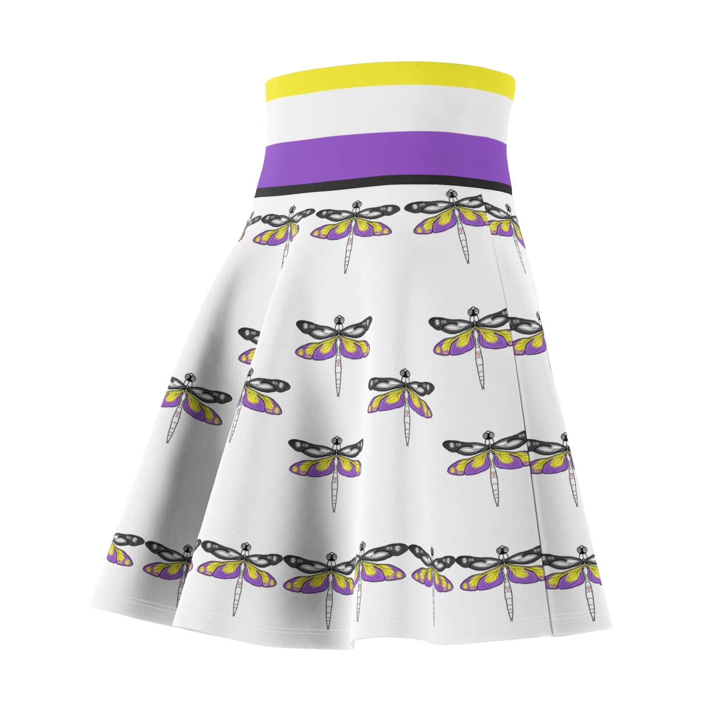 Non Binary Pride | Dragonflies | Skater Skirt