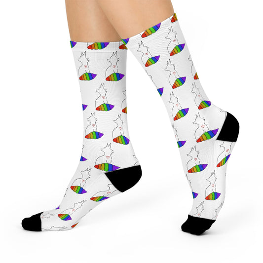 Fox | Rainbow Pride | Cushioned Crew Socks