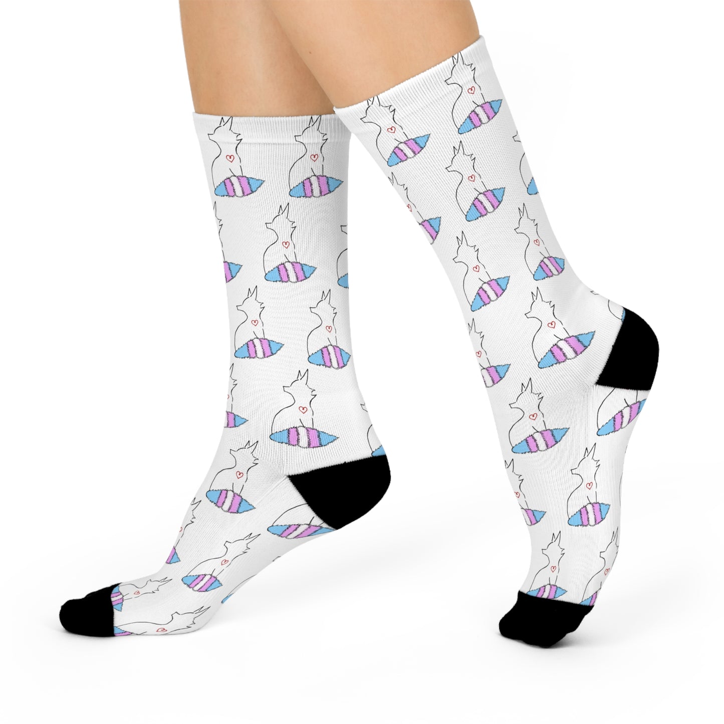 Fox | Trans Pride | Cushioned Crew Socks