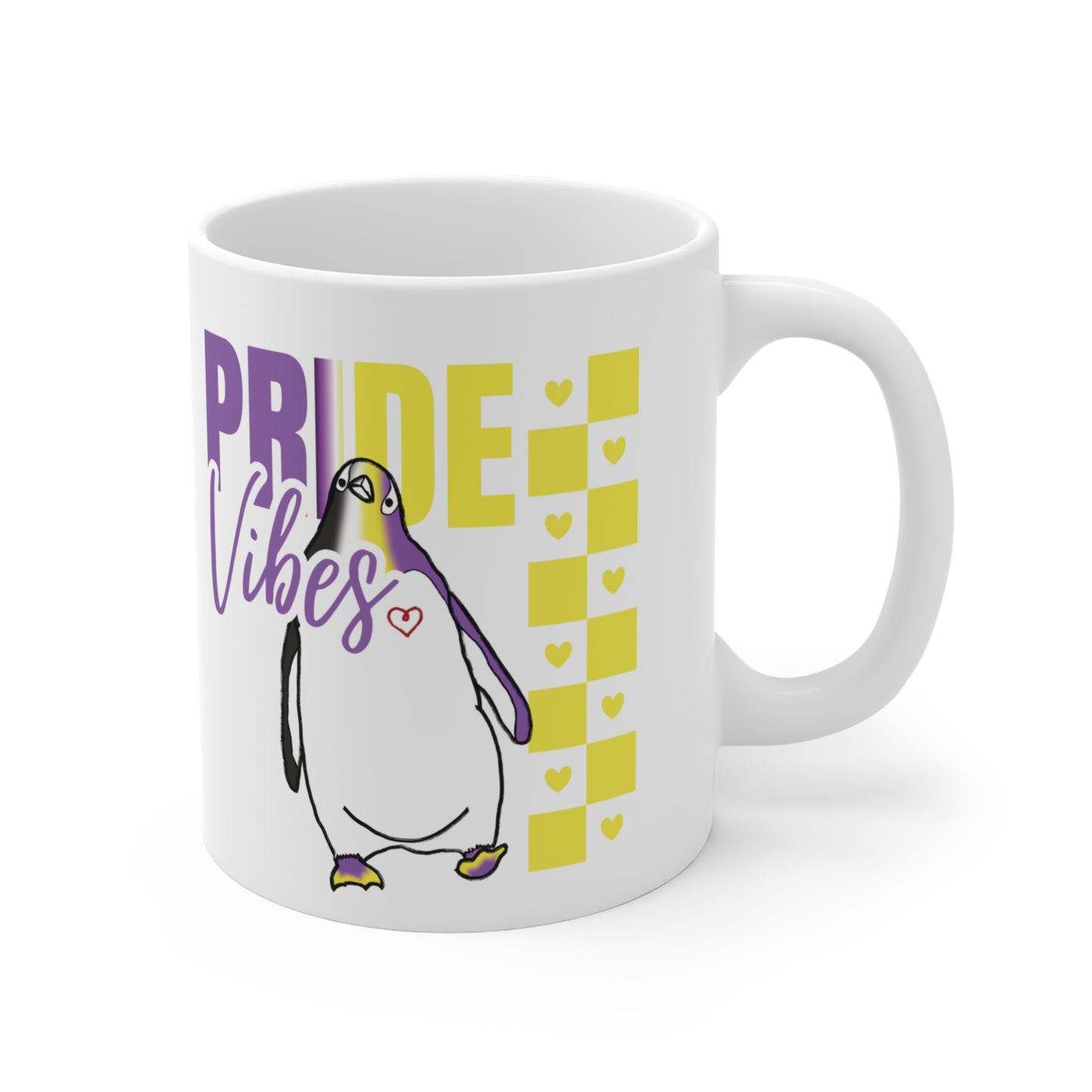 Penguin Pride Vibes | 11 oz. Coffee Mug | Non Binary Pride