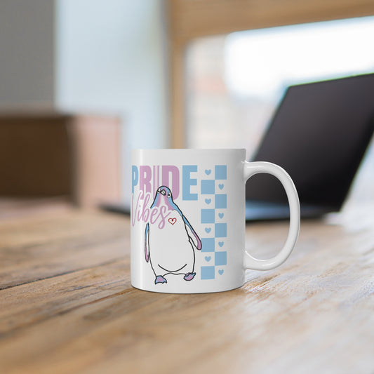 Penguin Pride Vibes | 11 oz. Coffee Mug | Trans Pride