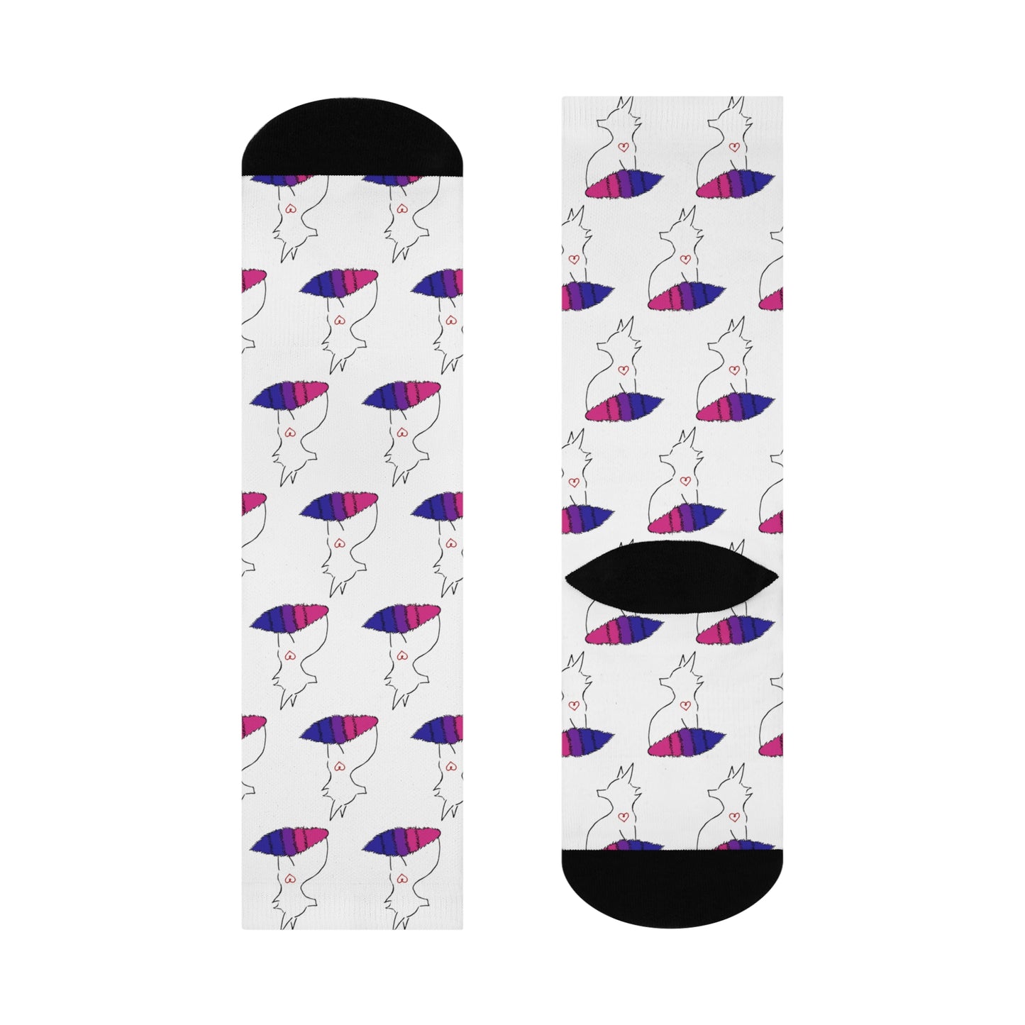 Fox | Bi Pride | Cushioned Crew Socks