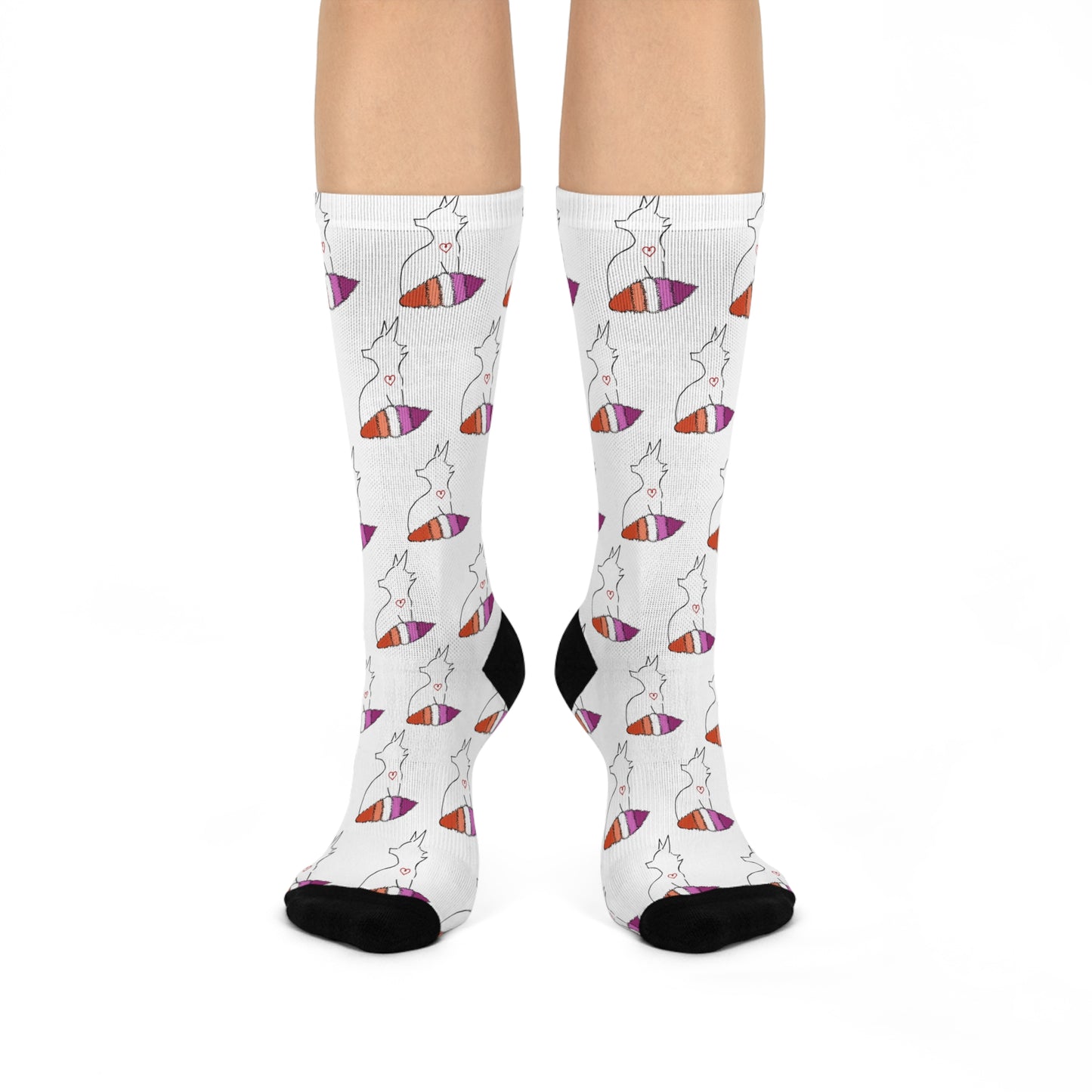 Fox | Lesbian Pride | Cushioned Crew Socks