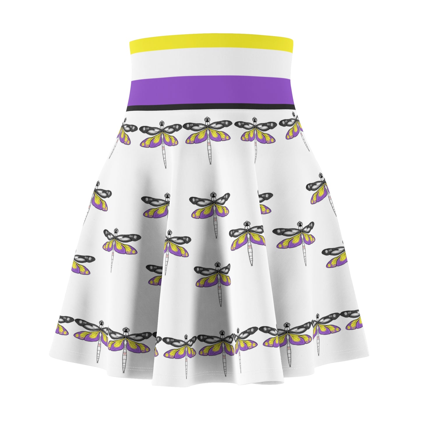 Non Binary Pride | Dragonflies | Skater Skirt