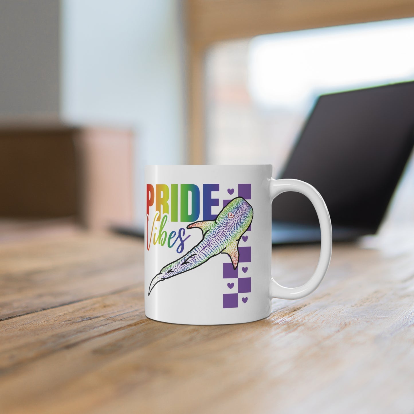 Whaleshark Pride Vibes | 11 oz. Coffee Mug | Rainbow Pride