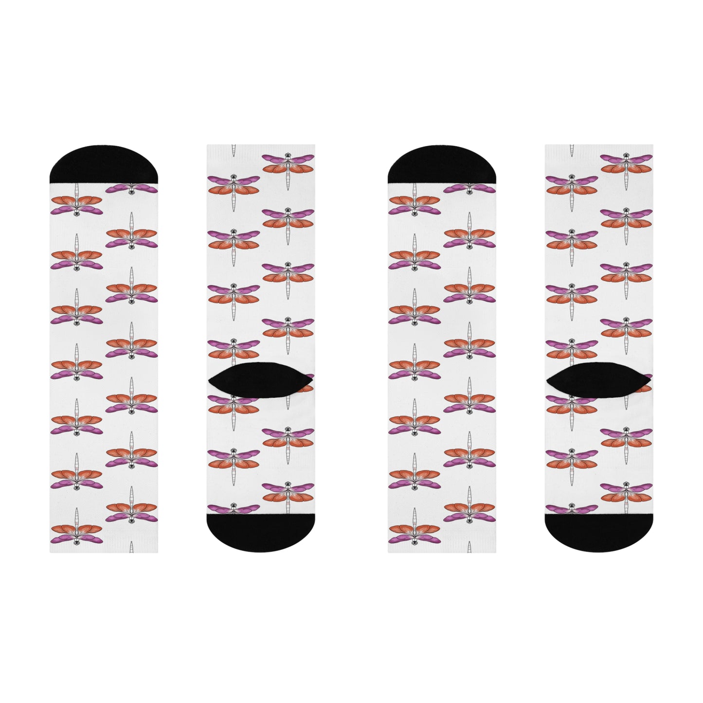 Dragonfly | Lesbian Pride | Cushioned Crew Socks