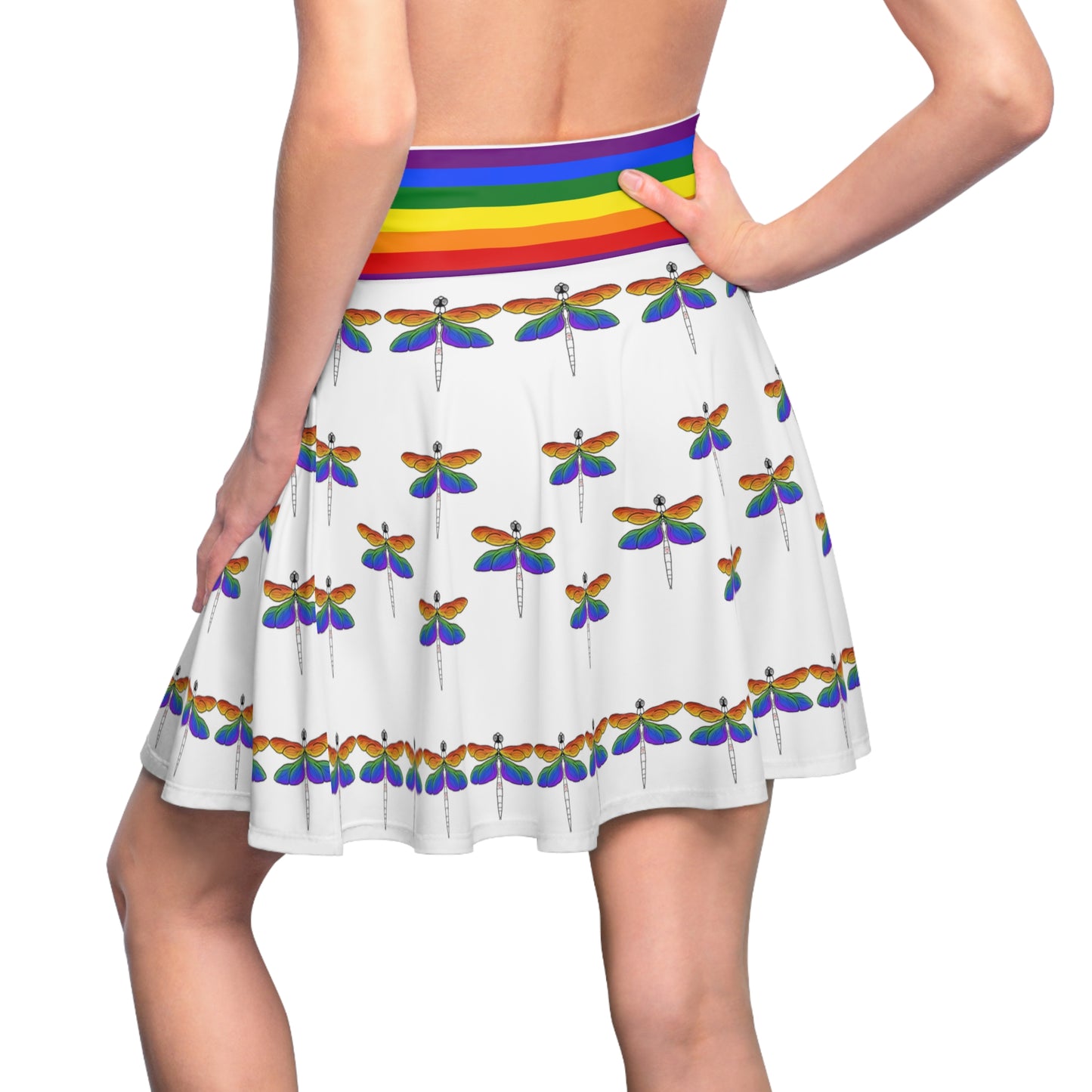 Rainbow Pride | Dragonflies | Skater Skirt