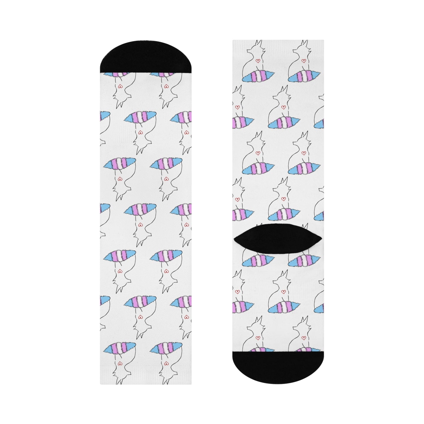 Fox | Trans Pride | Cushioned Crew Socks