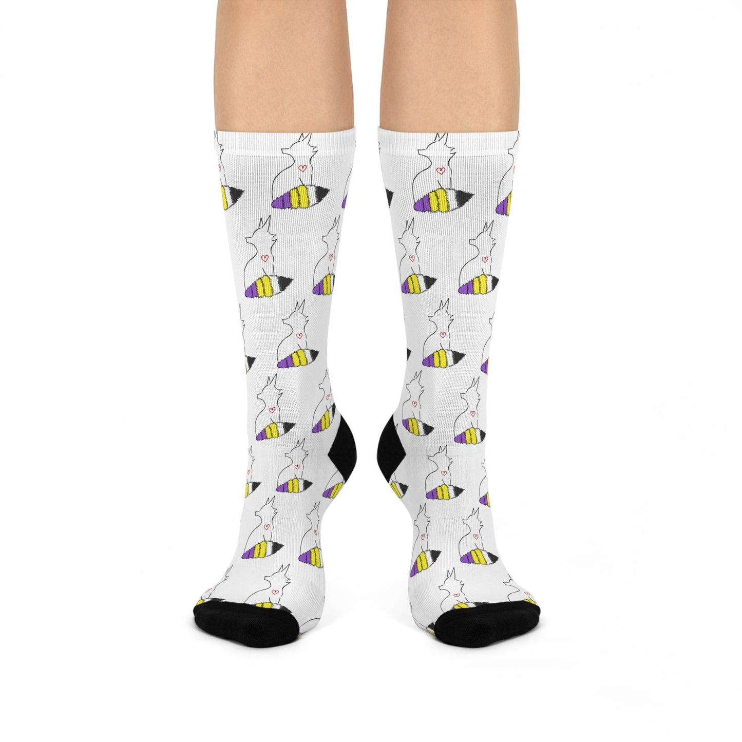 Fox | Non Binary Pride | Cushioned Crew Socks