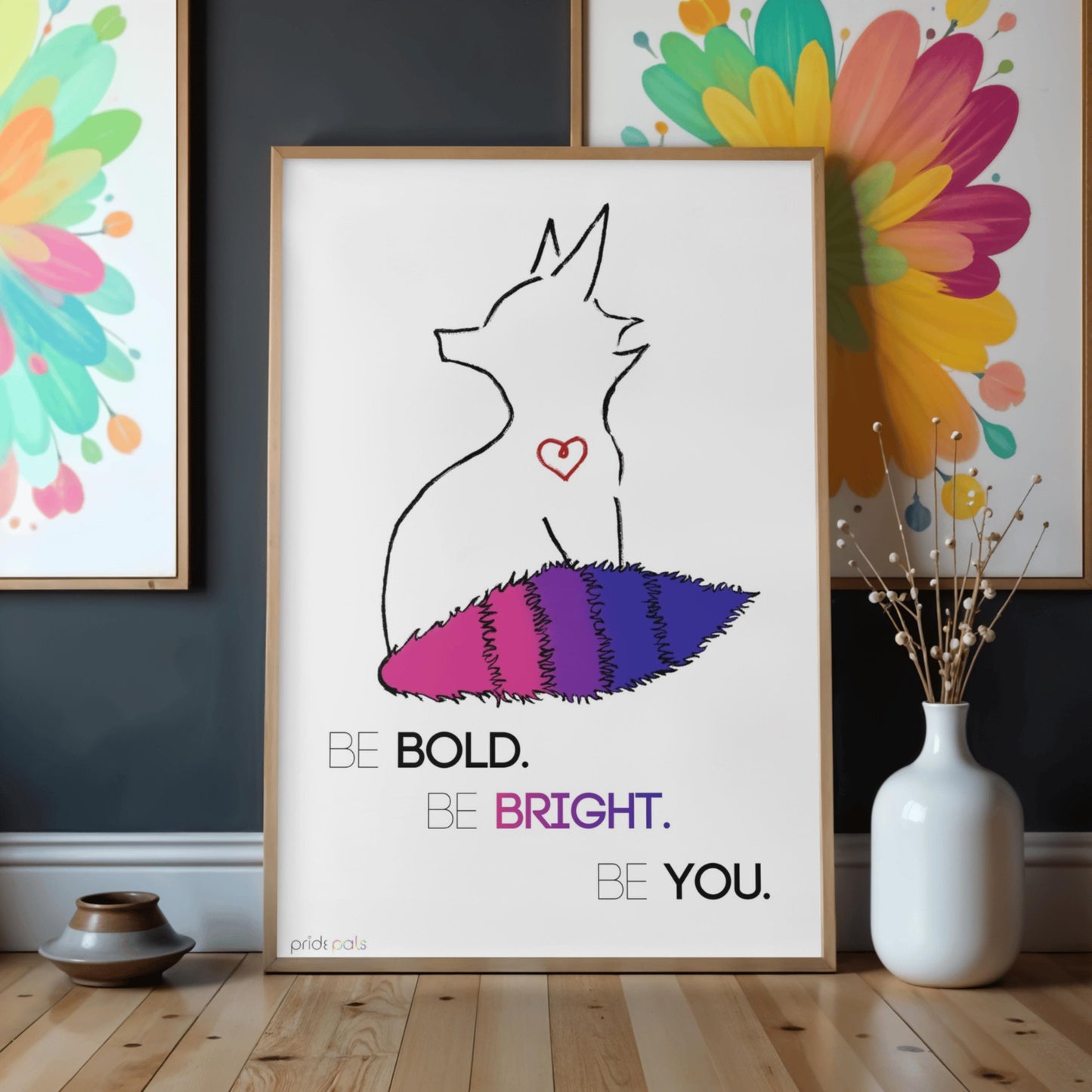 Bi Pride | "Be Bold. Be Bright. Be You." | 11x17 Art Print