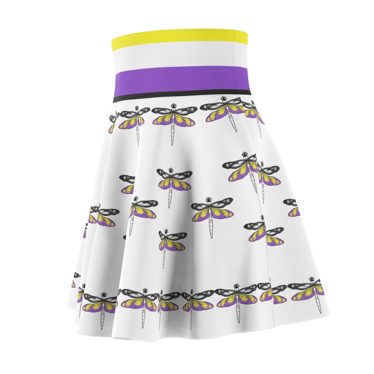 Non Binary Pride | Dragonflies | Skater Skirt