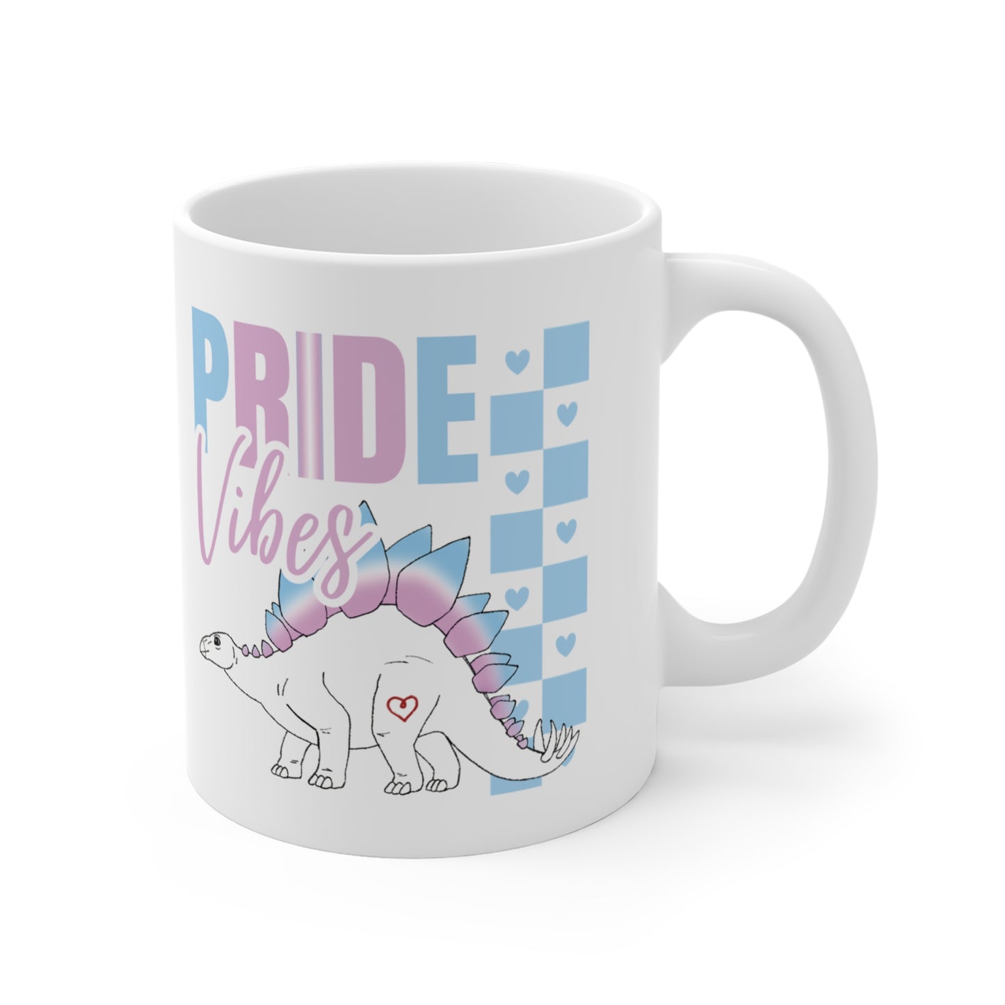 Stegosaurus Pride Vibes | 11 oz Coffee Mug | Trans Pride