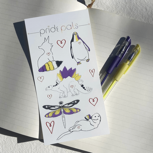 Non Binary Pride | 4"x7" Sticker Sheet