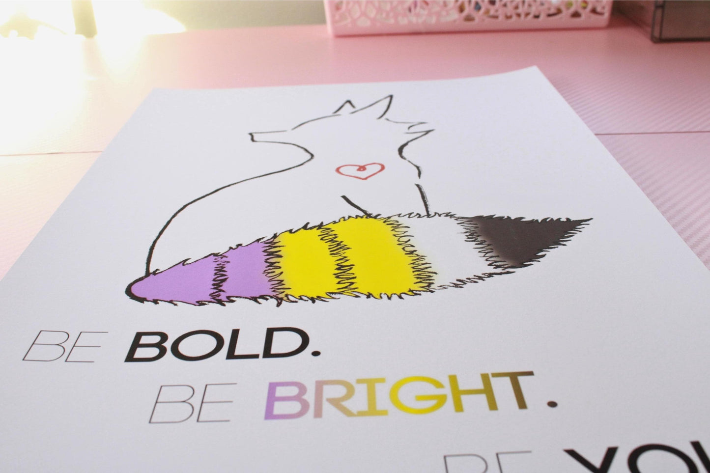 Non Binary Pride | "Be Bold. Be Bright. Be You." | 11x17 Art Print