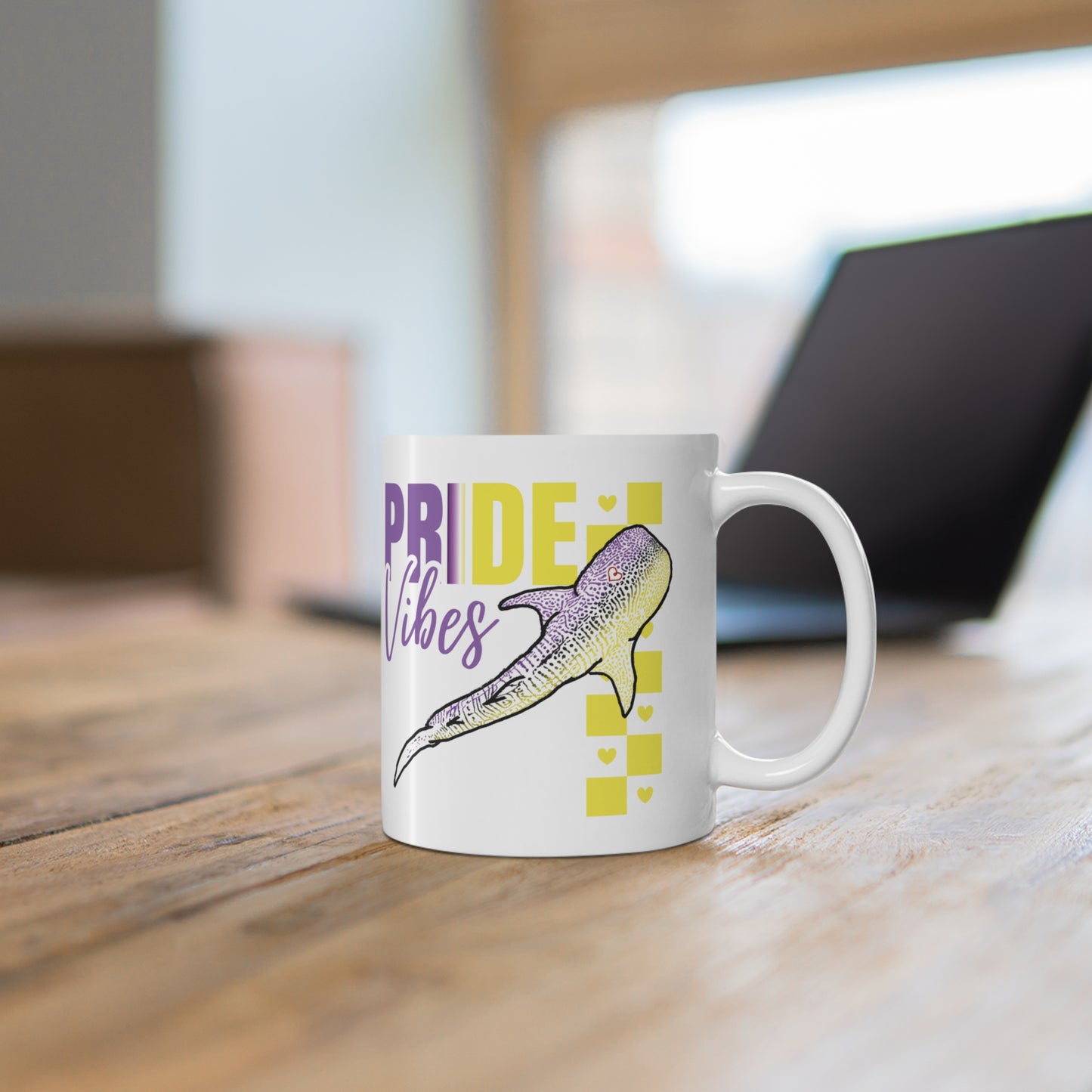 Whaleshark Pride Vibes | 11 oz. Coffee Mug | Non Binary Pride