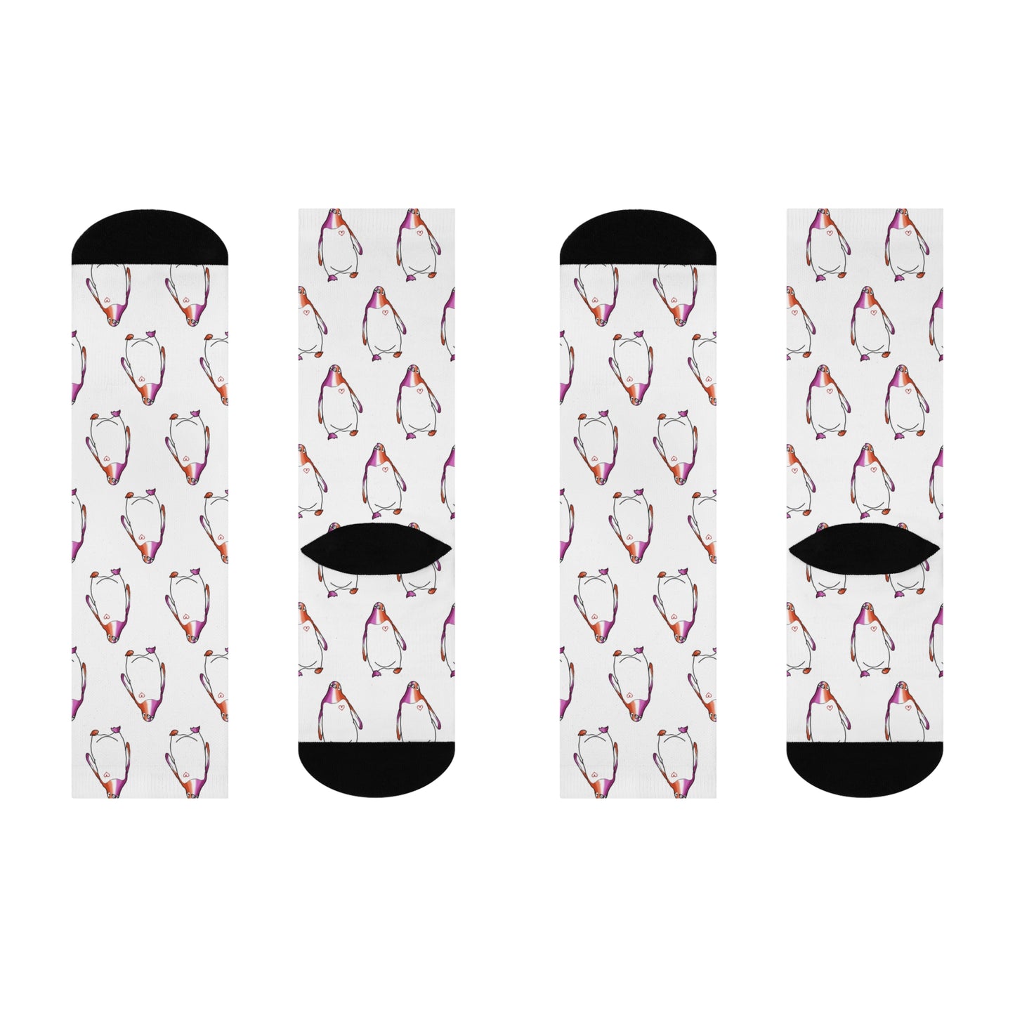 Penguin | Lesbian Pride | Cushioned Crew Socks