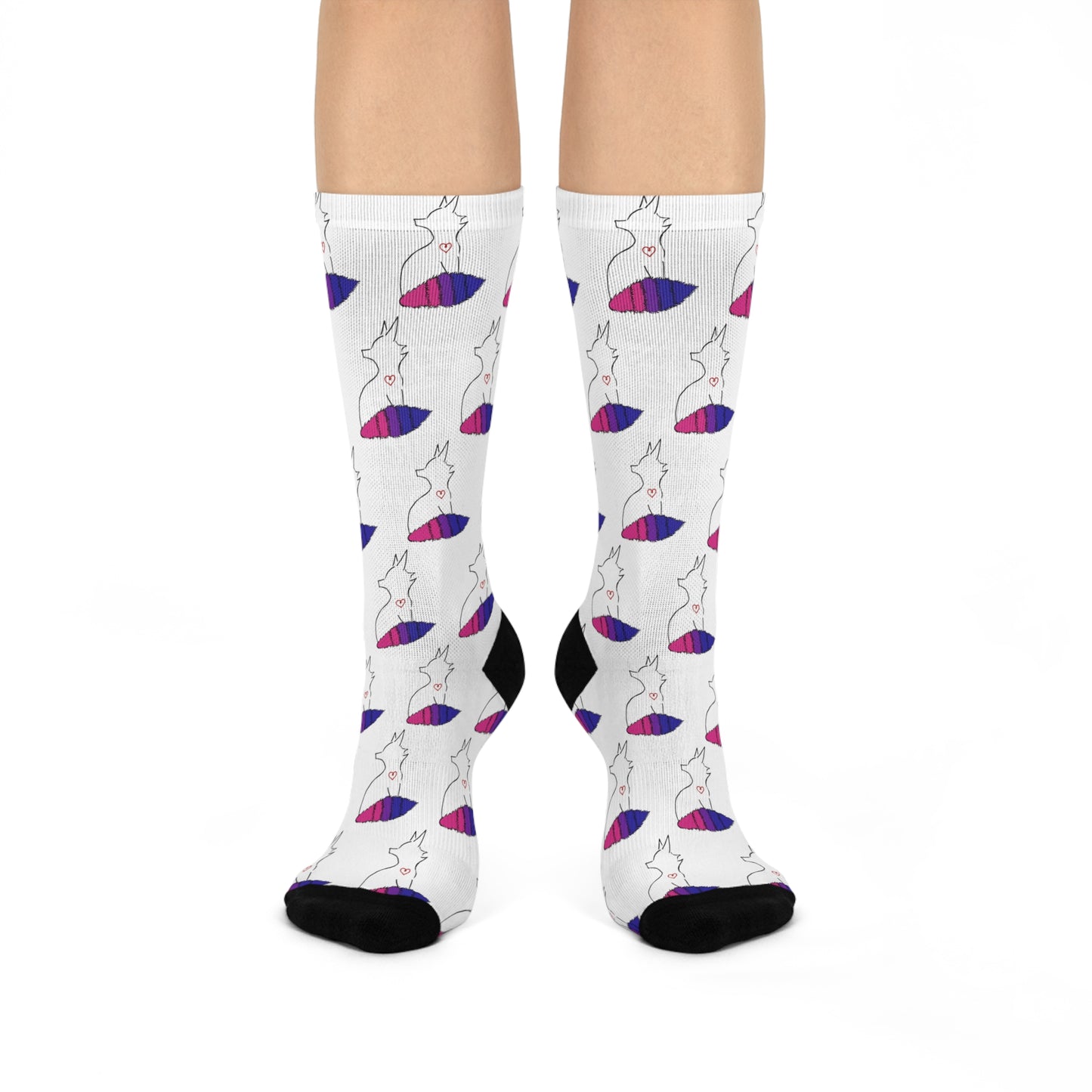 Fox | Bi Pride | Cushioned Crew Socks