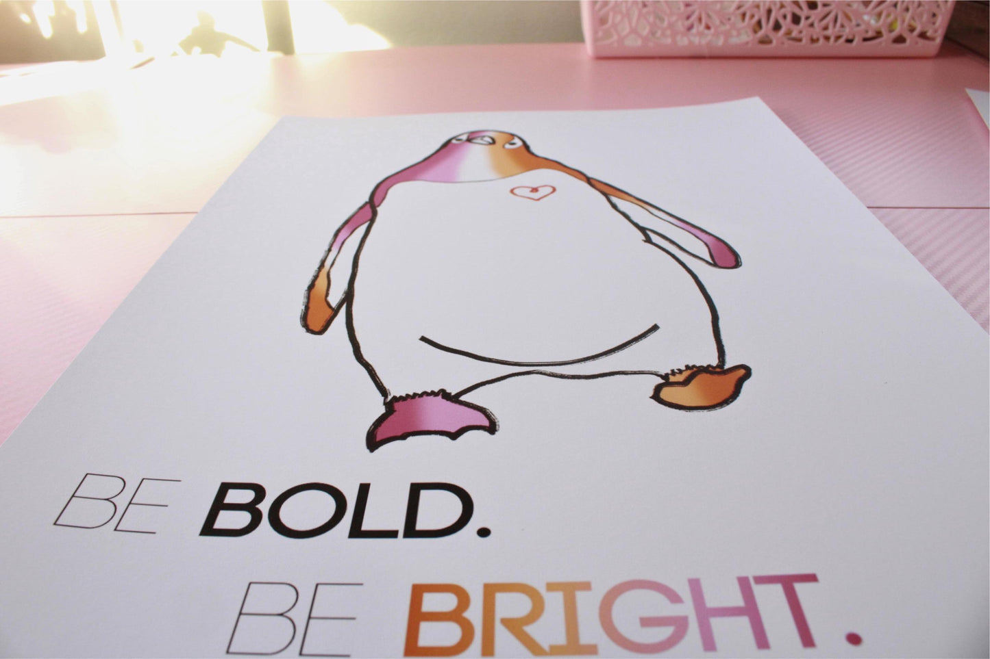 Lesbian Pride | "Be Bold. Be Bright. Be You." |  11x17 Art Print