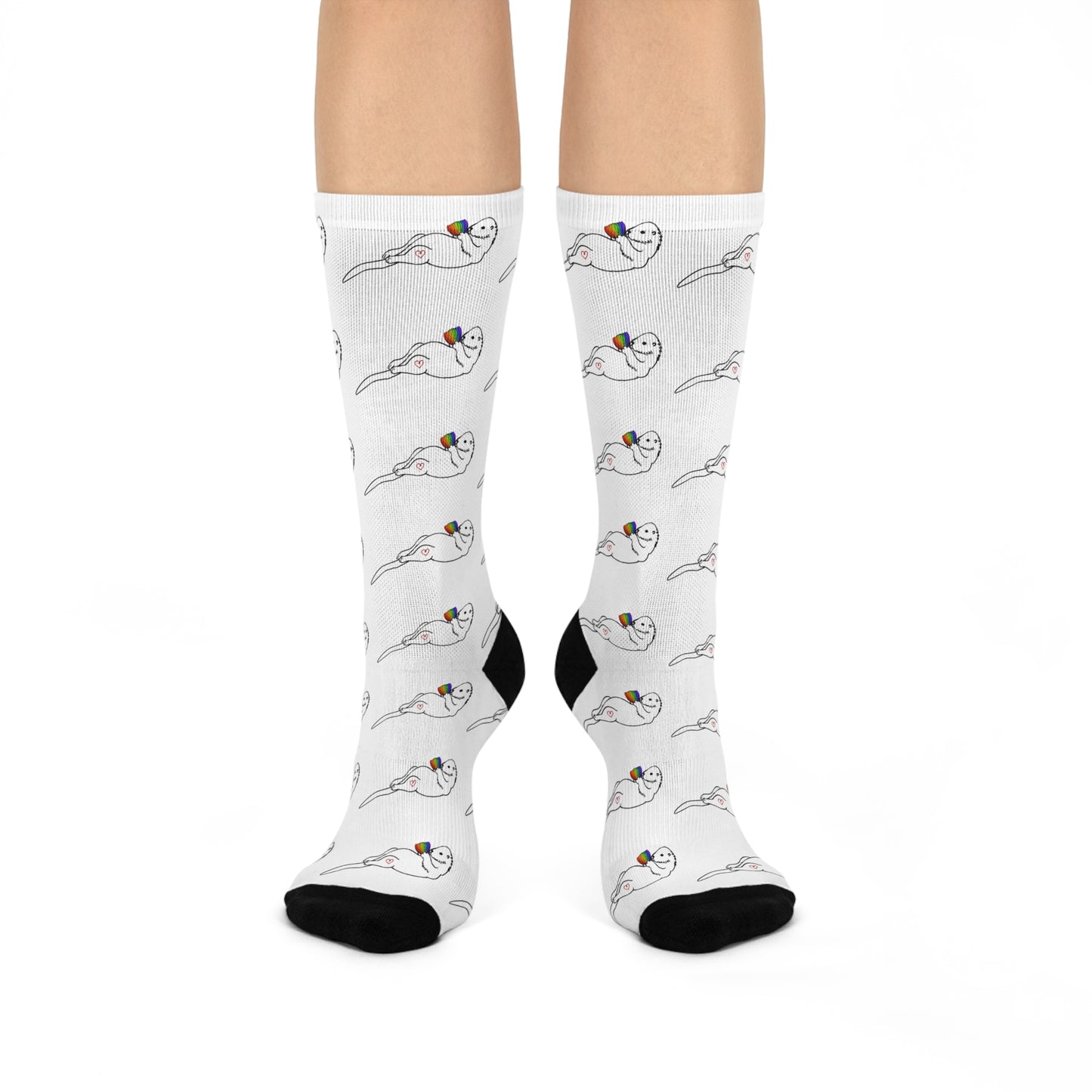Otter | Rainbow Pride | Cushioned Crew Socks