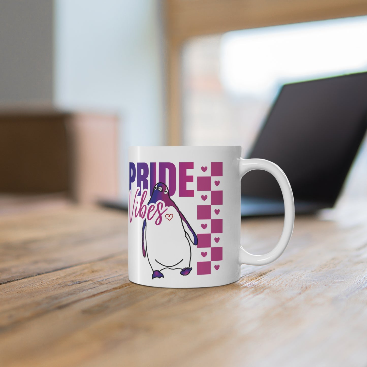 Penguin Pride Vibes | 11 oz. Coffee Mug | Bi Pride