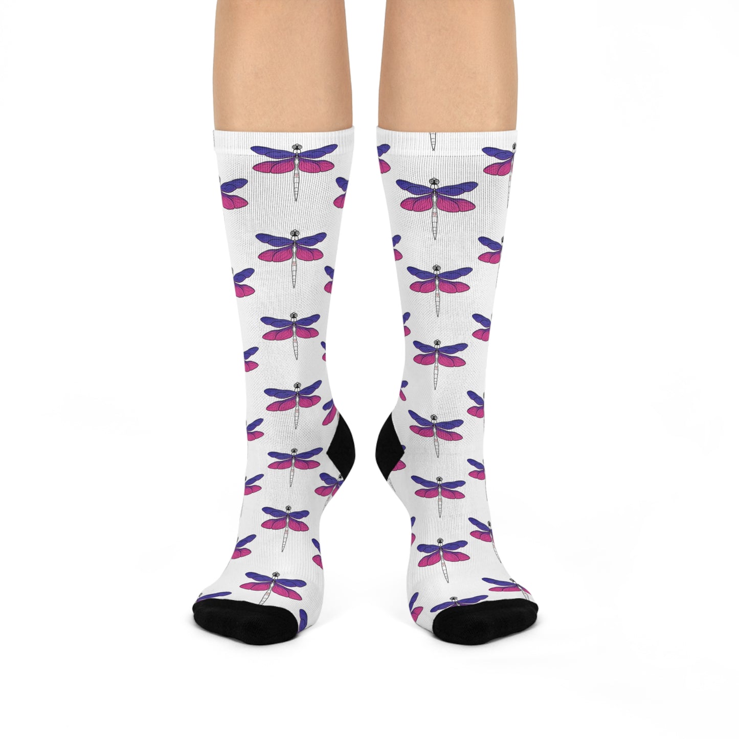 Dragonfly | Bi Pride | Cushioned Crew Socks