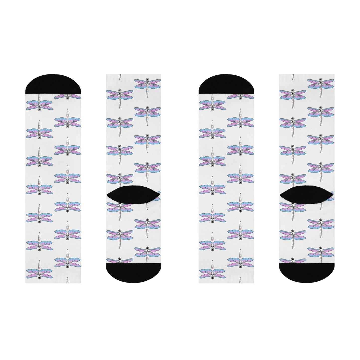 Dragonfly | Trans Pride | Cushioned Crew Socks