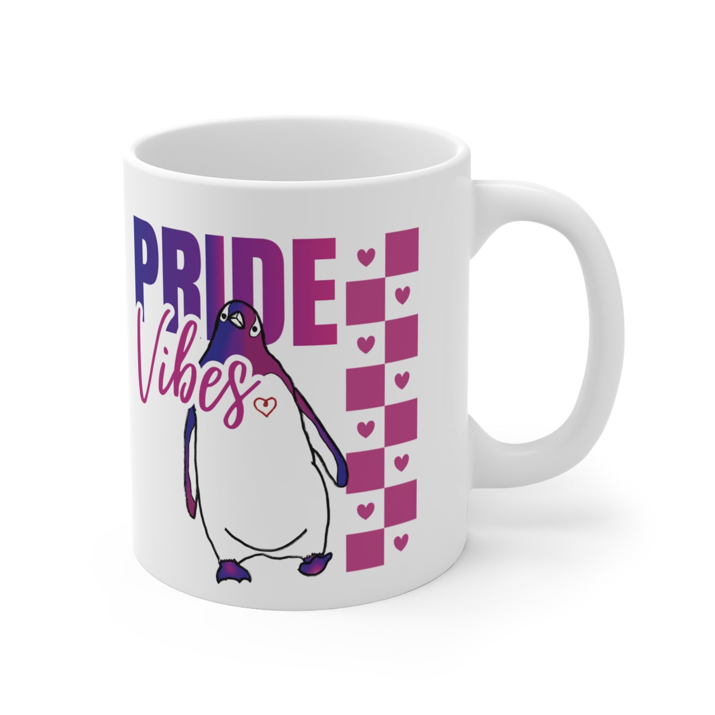 Penguin Pride Vibes | 11 oz. Coffee Mug | Bi Pride