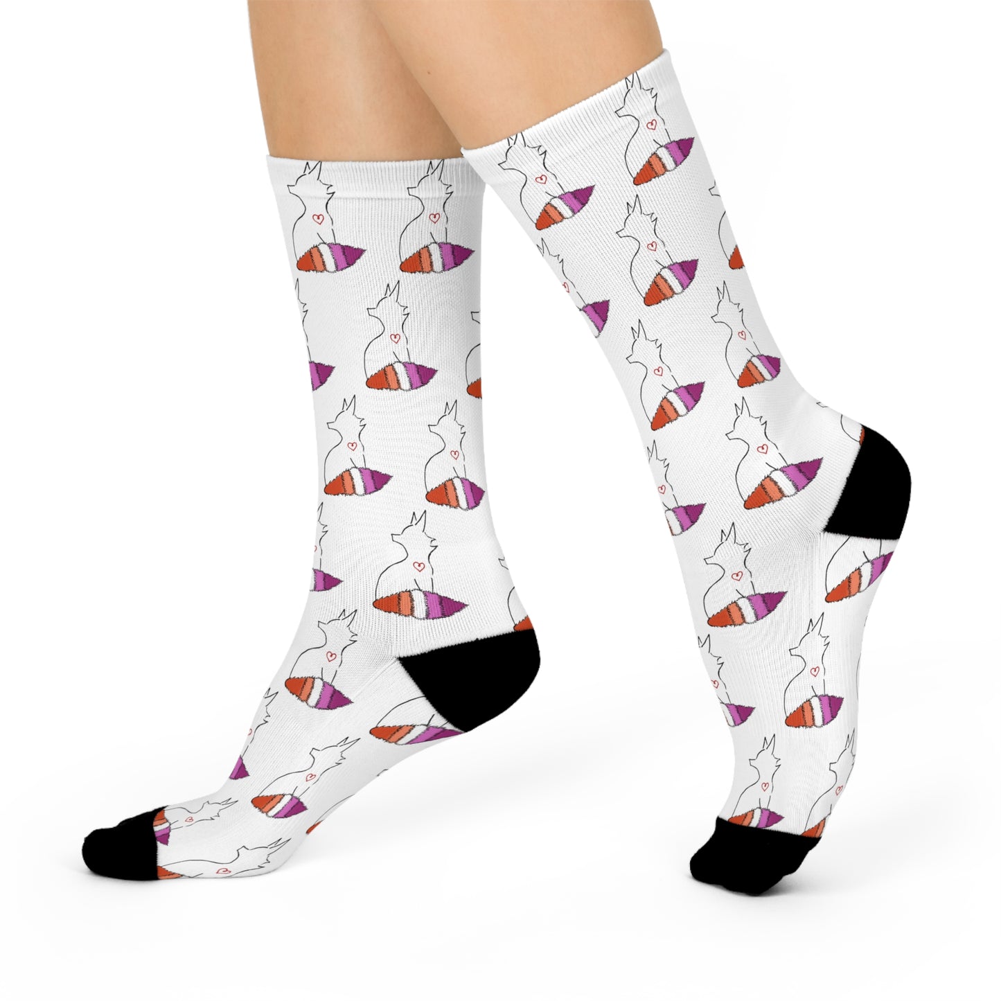 Fox | Lesbian Pride | Cushioned Crew Socks