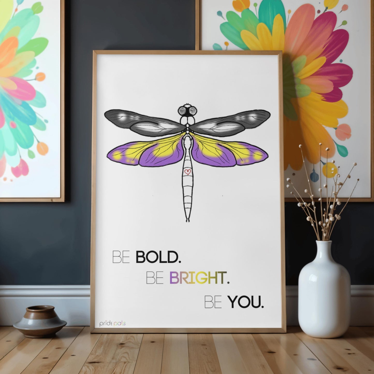 Non Binary Pride | "Be Bold. Be Bright. Be You." | 11x17 Art Print