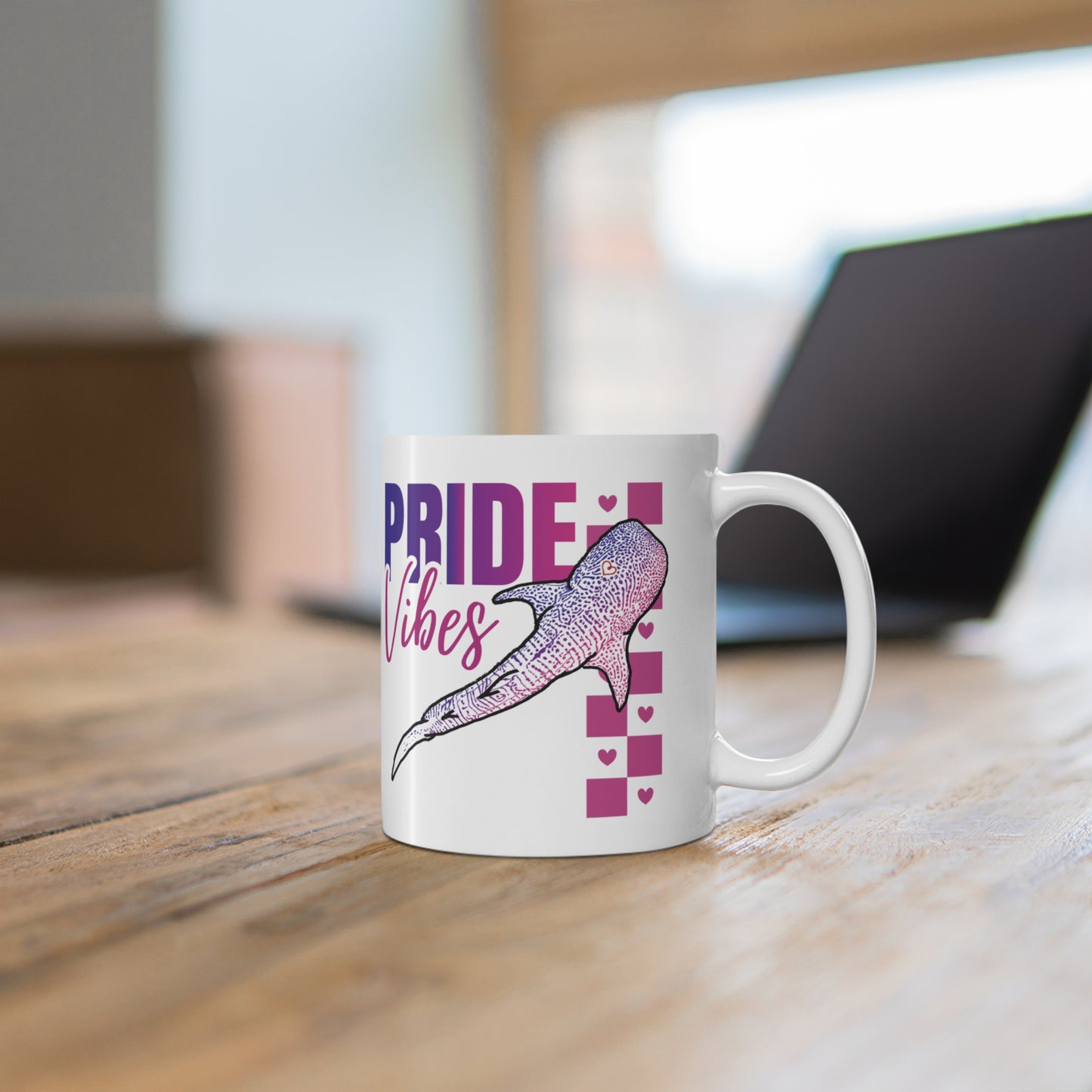 Whaleshark Pride Vibes | 11 oz. Coffee Mug | Bi Pride