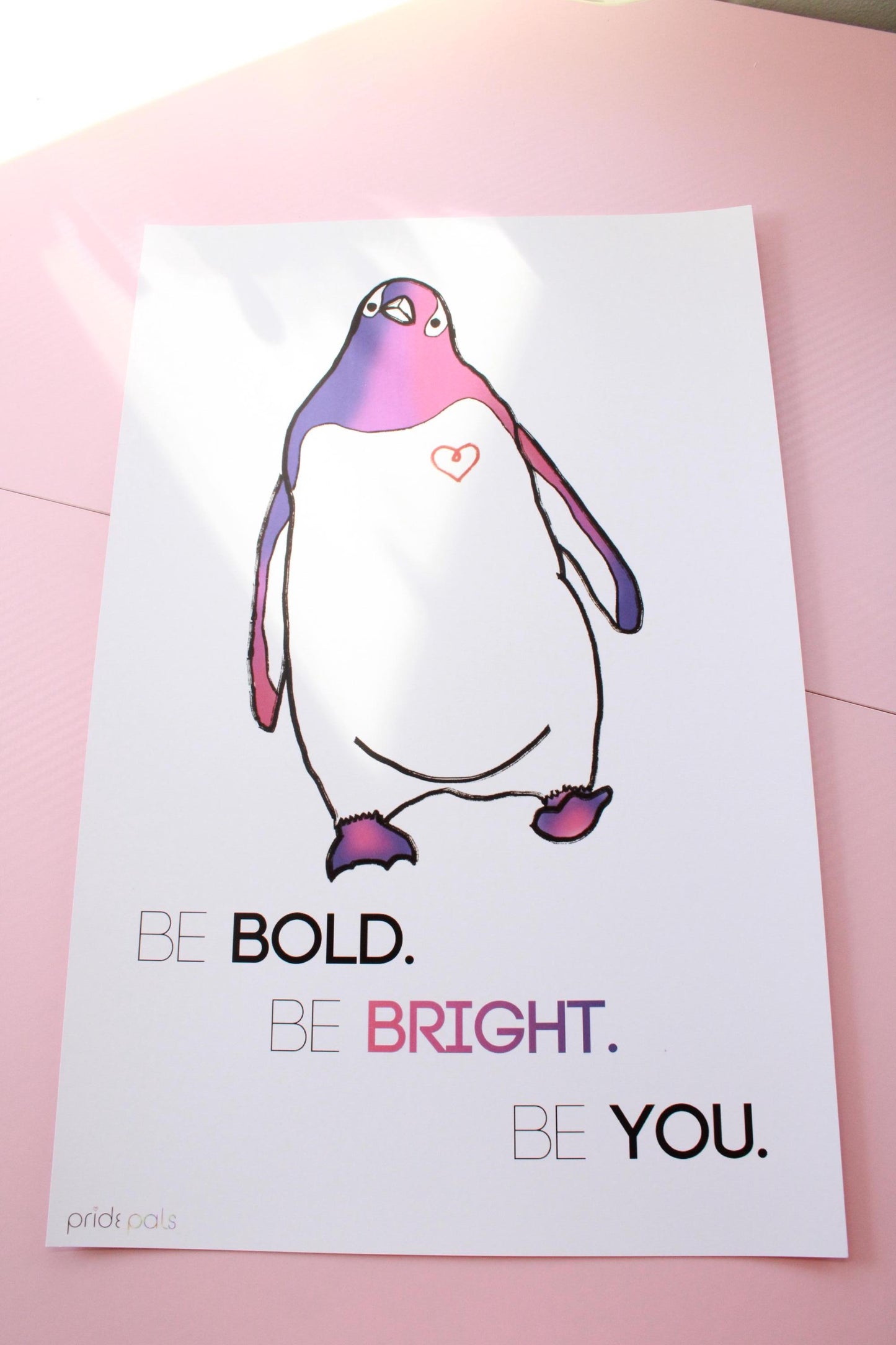 Bi Pride | "Be Bold. Be Bright. Be You." | 11x17 Art Print