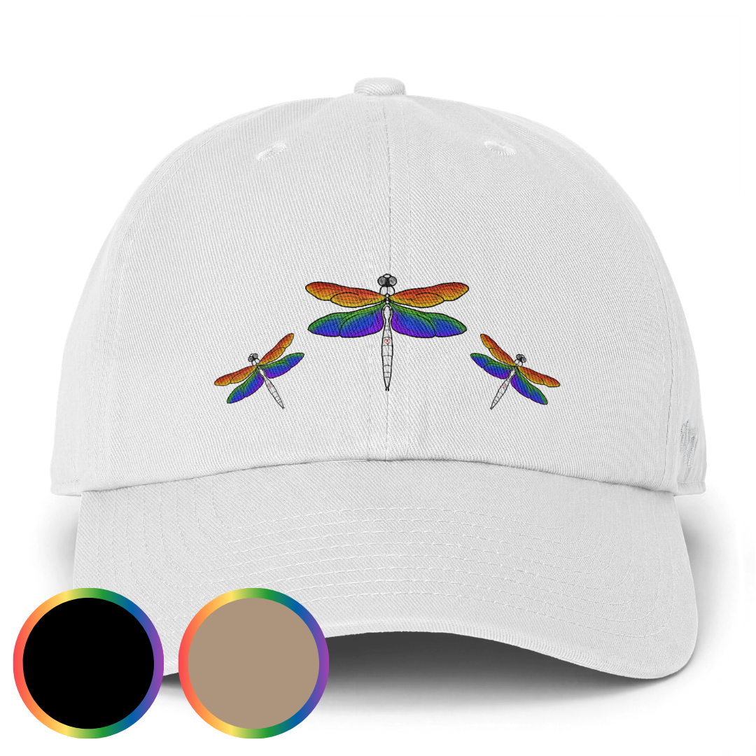 Dragonflies | Rainbow Pride | Soft Ball Cap