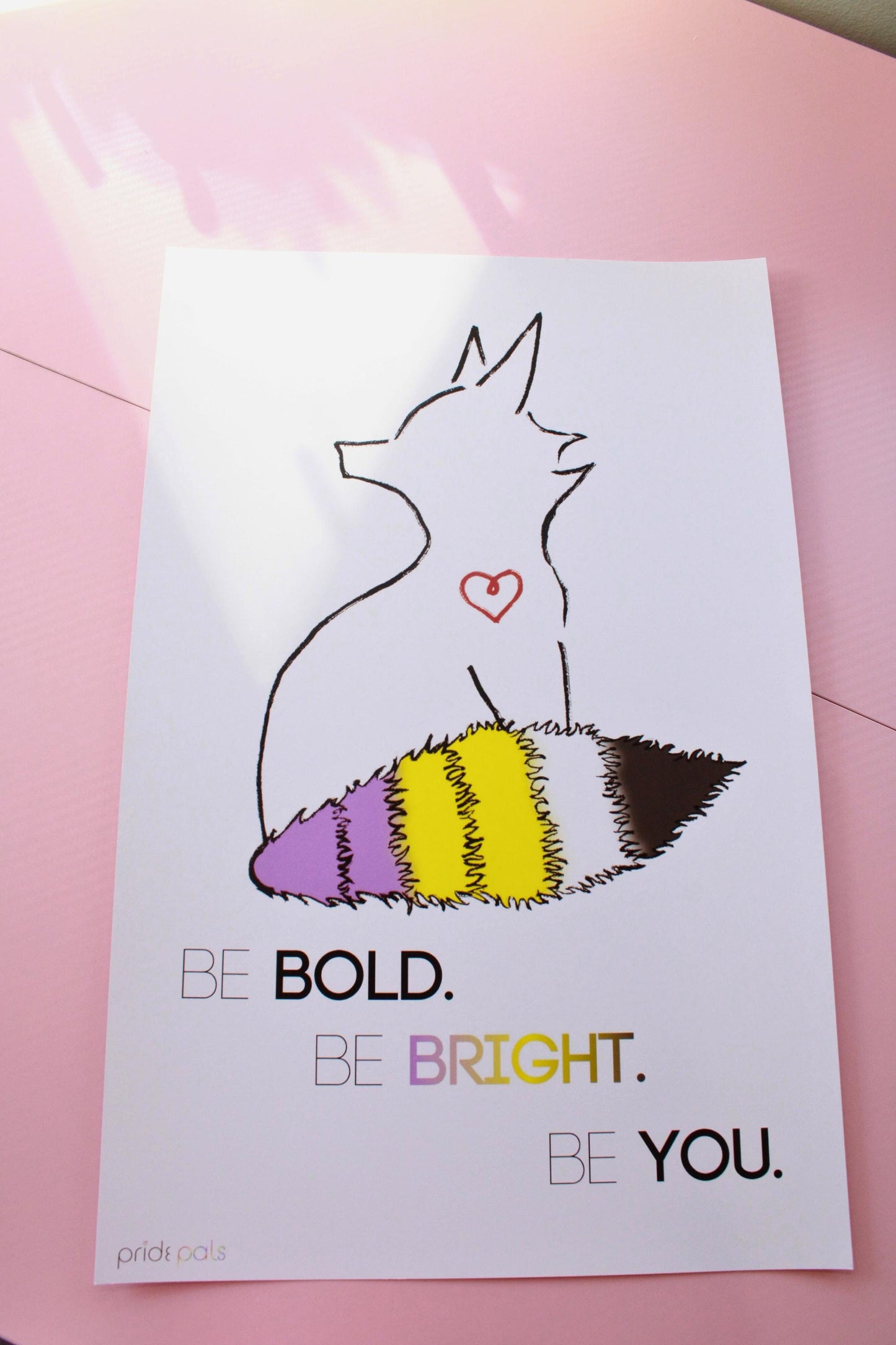 Non Binary Pride | "Be Bold. Be Bright. Be You." | 11x17 Art Print